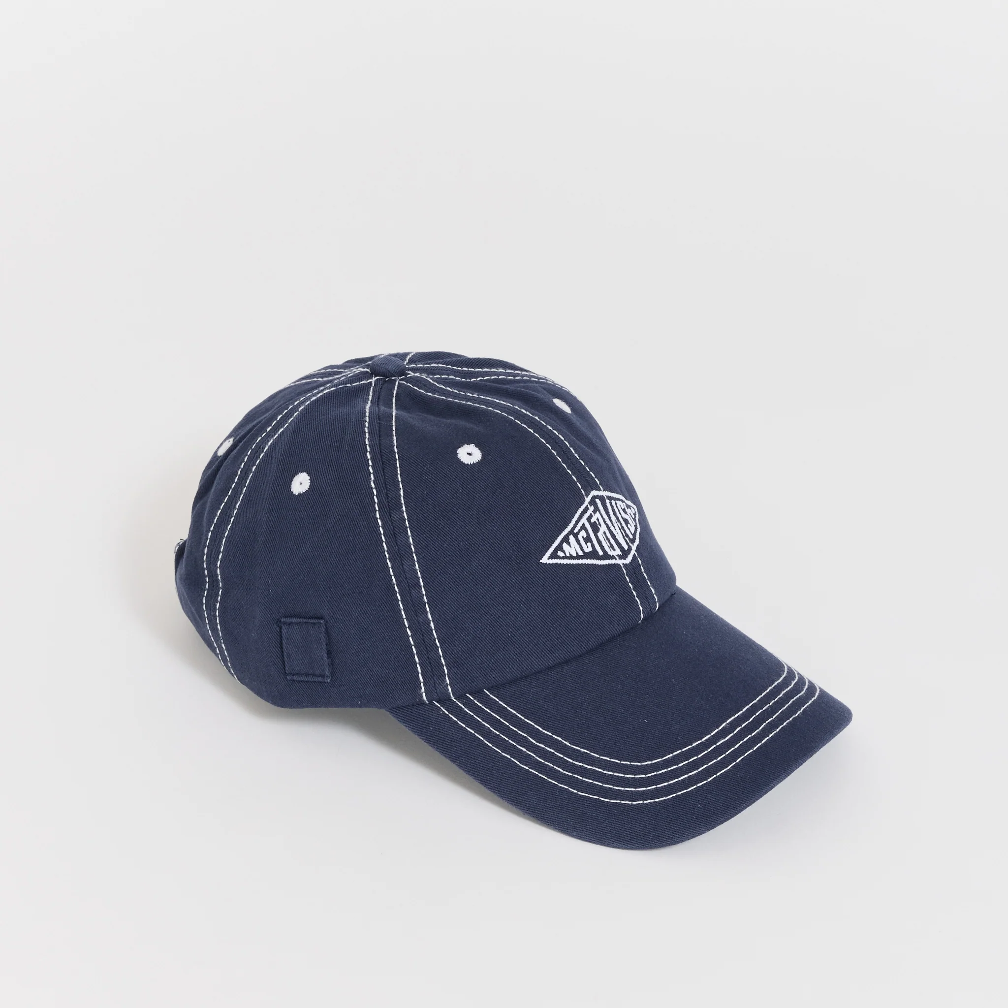 Stitched Diamond Cap Dark Blue