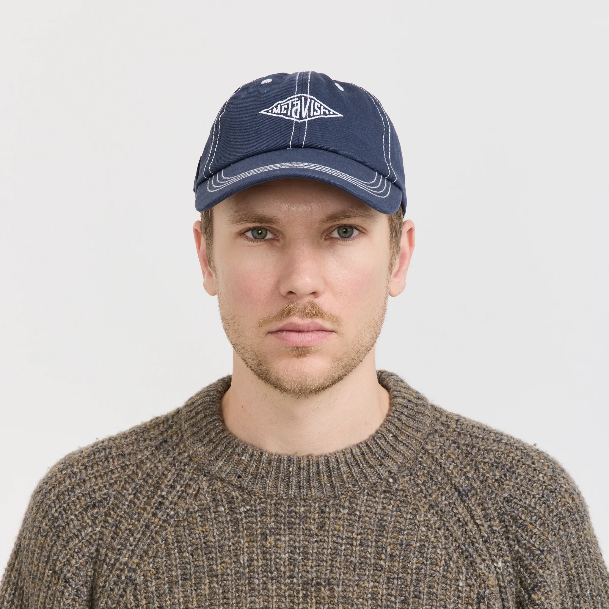 Stitched Diamond Cap Dark Blue - Image 3