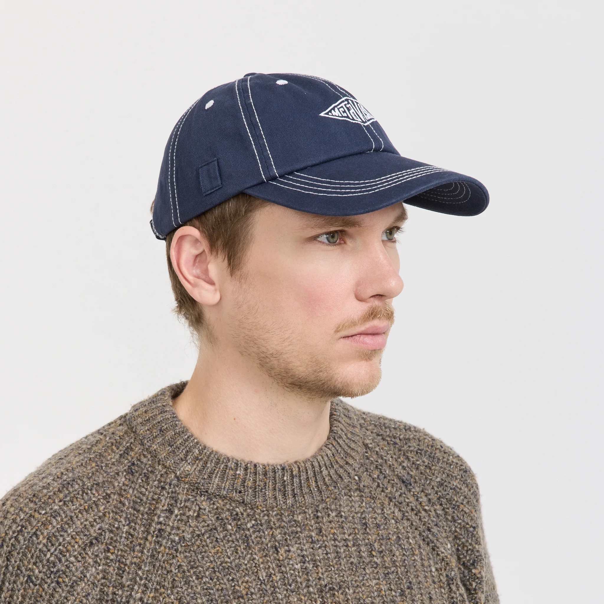 Stitched Diamond Cap Dark Blue - Image 4
