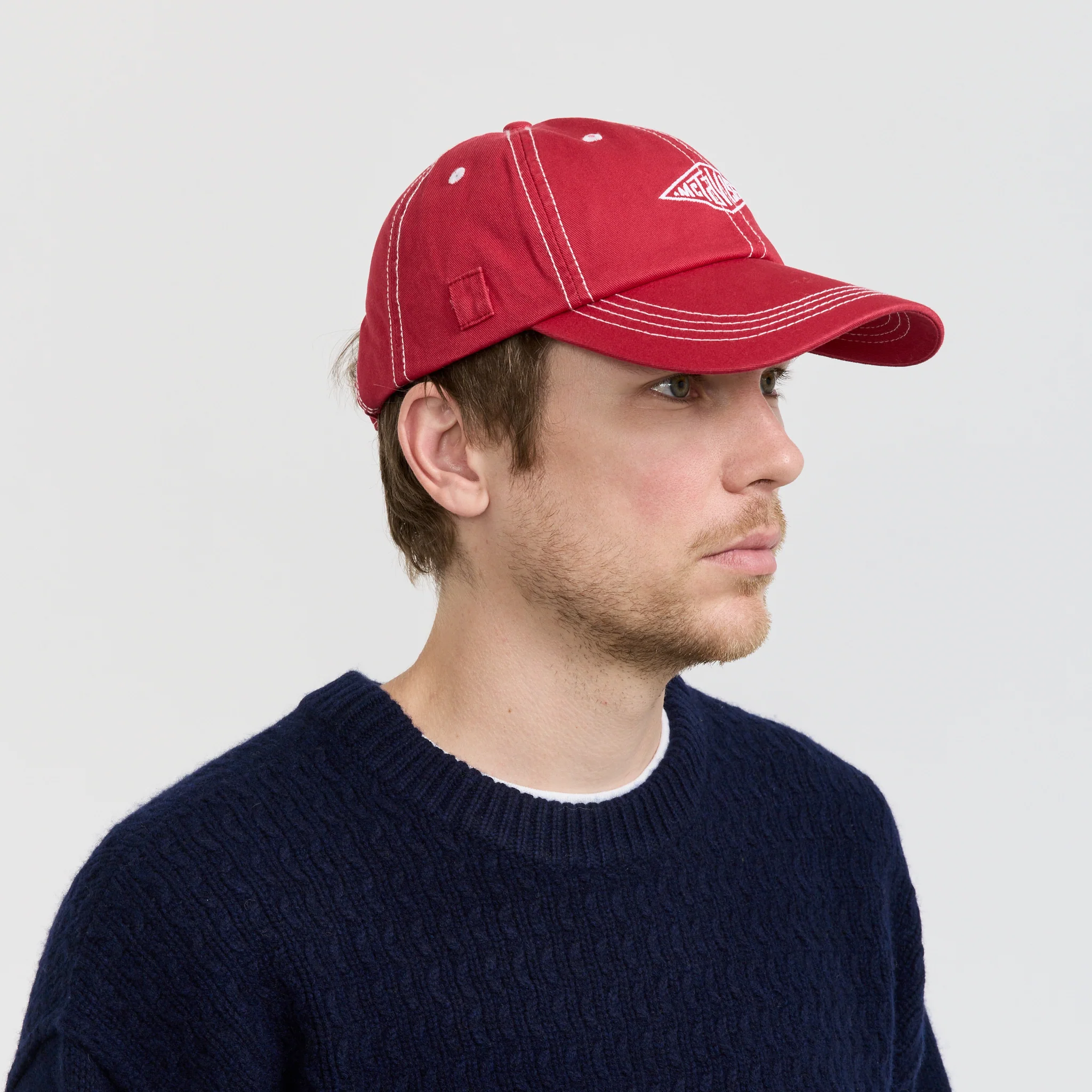 Stitched Diamond Cap Red