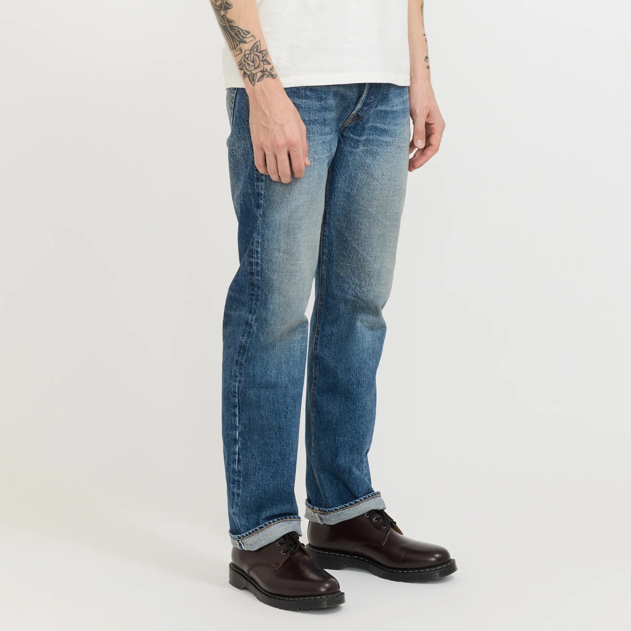 Straight Denim Fade Indigo Blue - Image 4