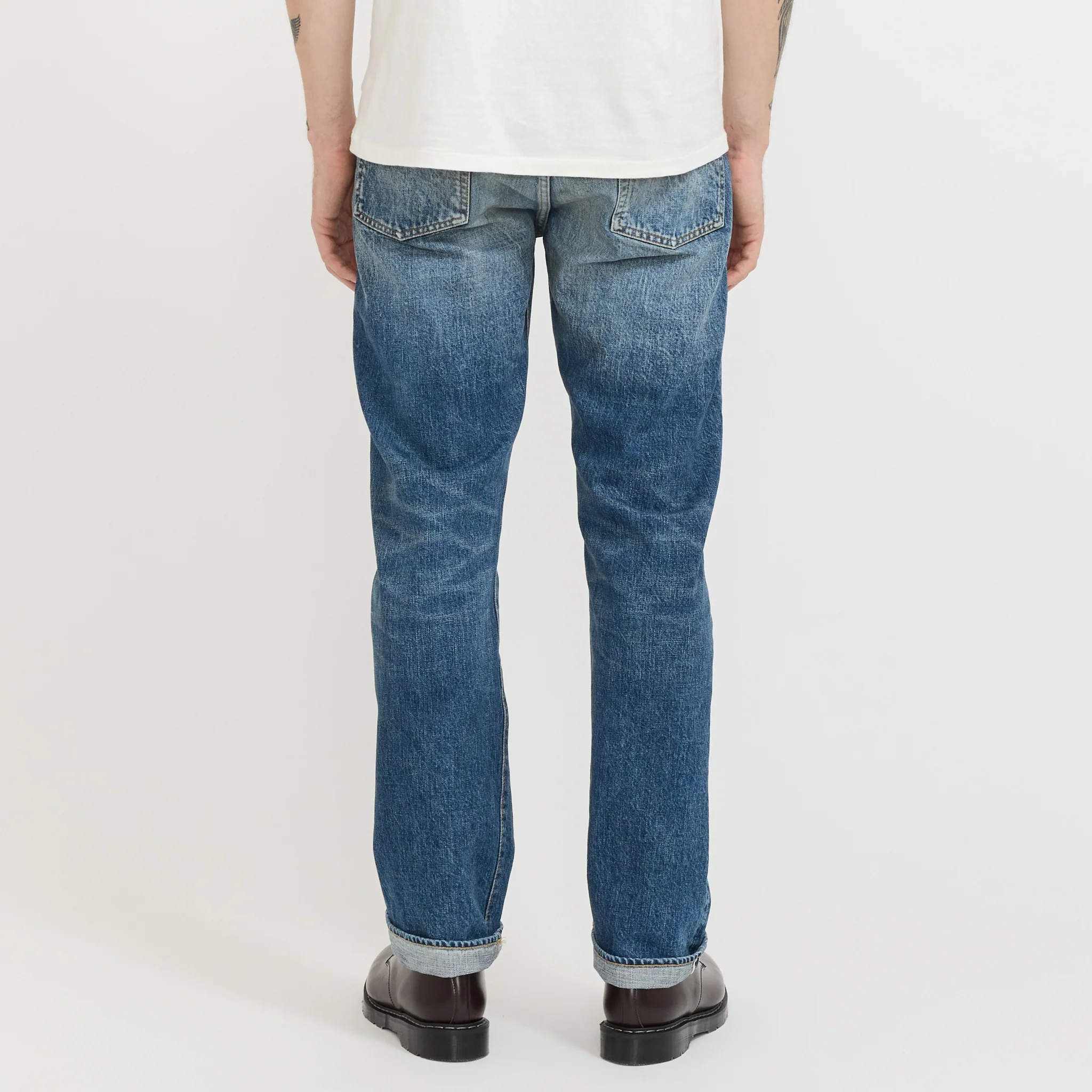 Straight Denim Fade Indigo Blue - Image 5