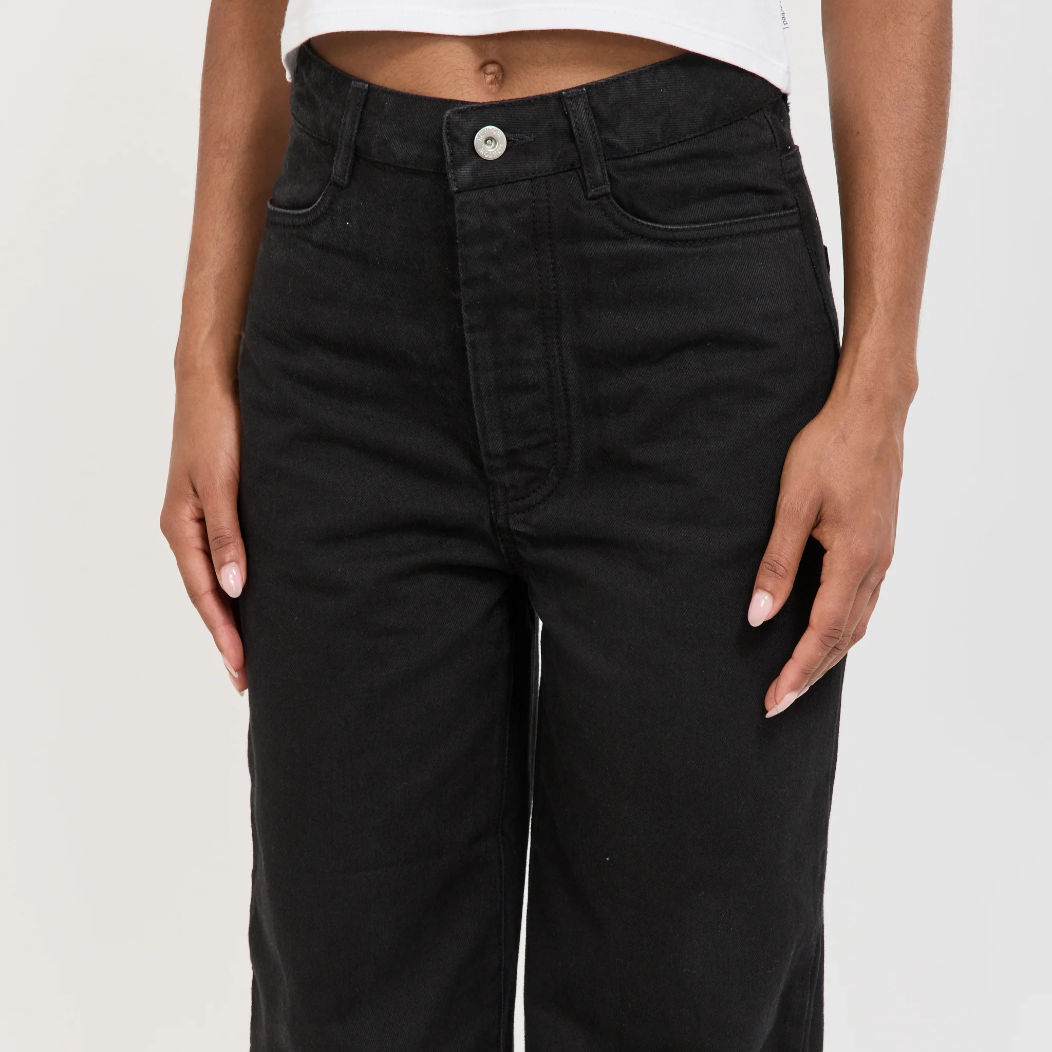Straight Leg Jeans Black Denim - Image 5