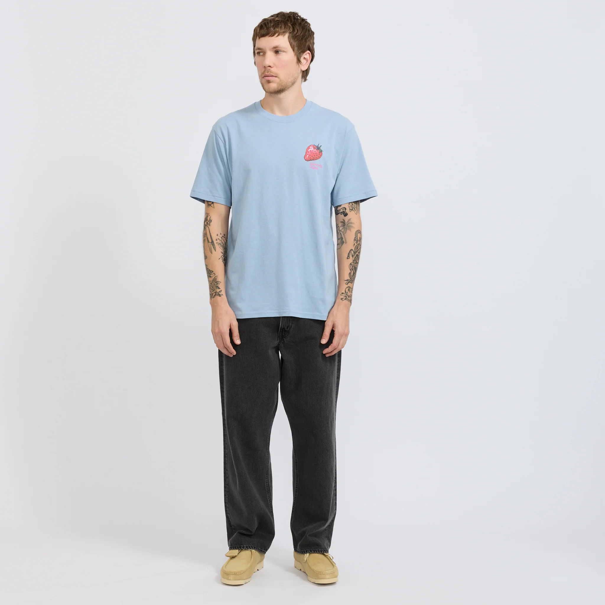 Strawberry Tee Lavender Grey - Image 2