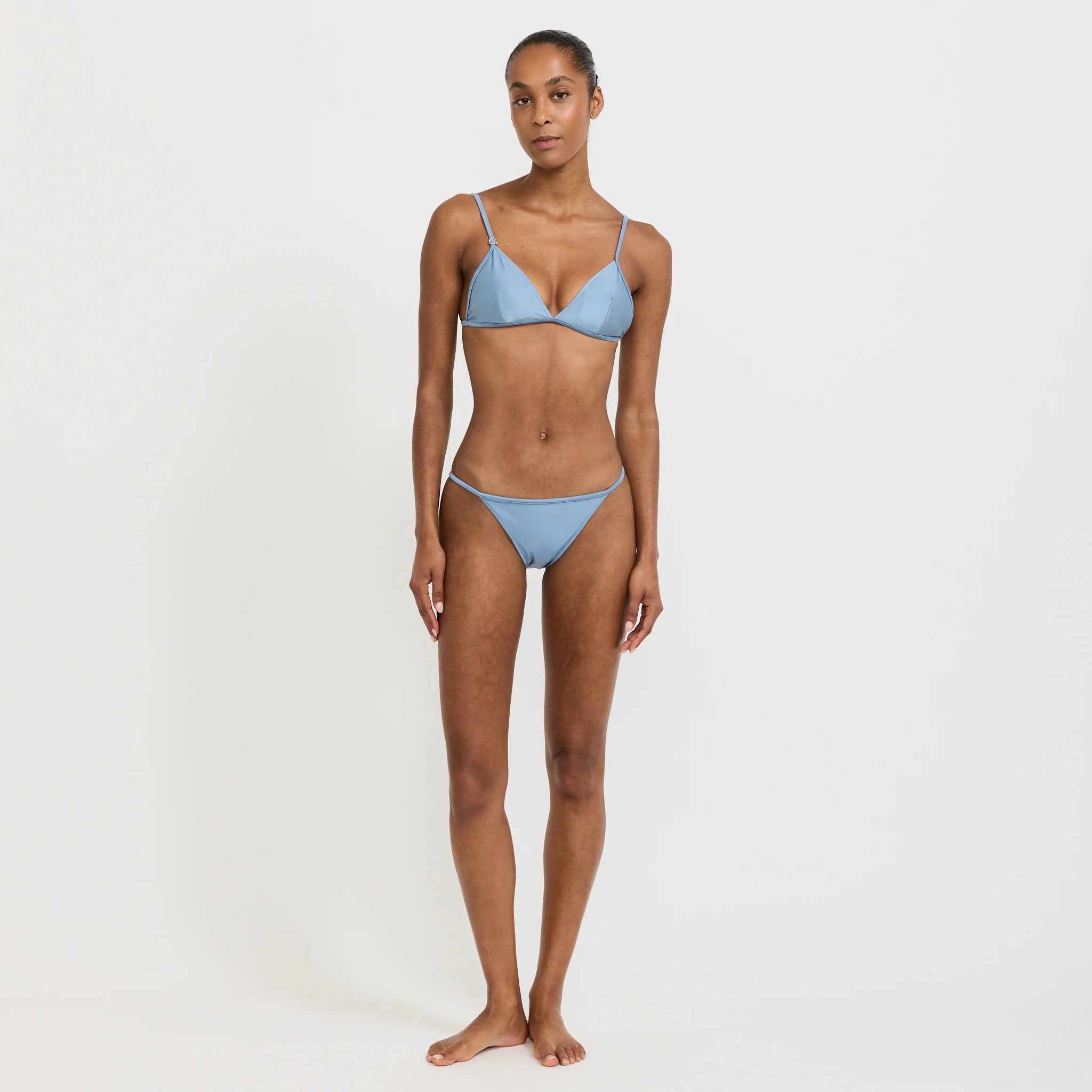 String Balconette Steel Blue Shimmer - Image 2