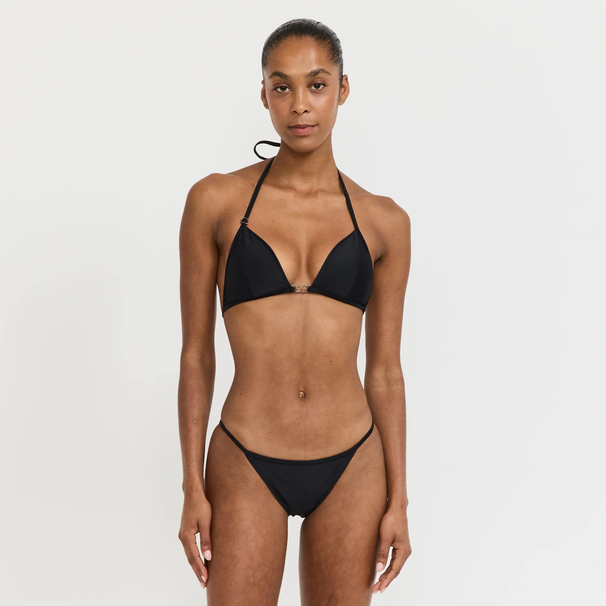 String Bikini Top Nero