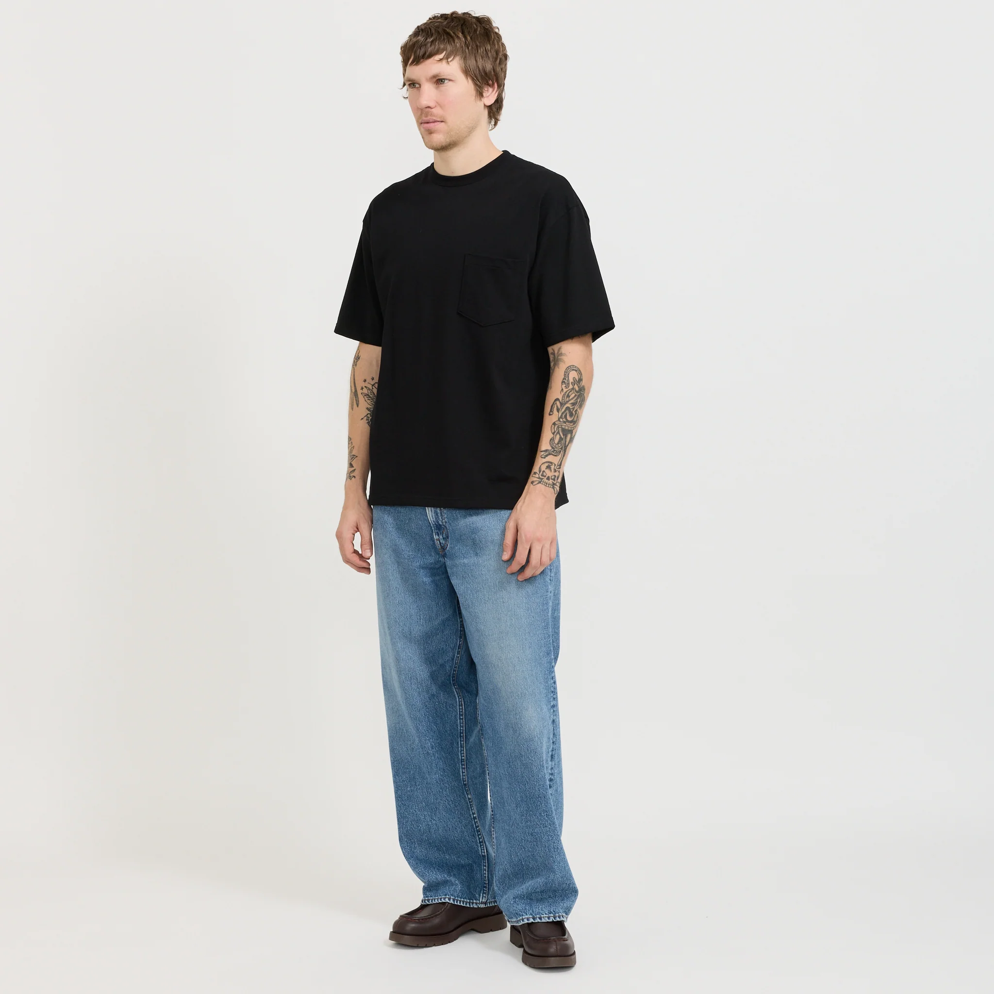 Sturdy Cotton T-Shirt With Pocket Black - Image 2