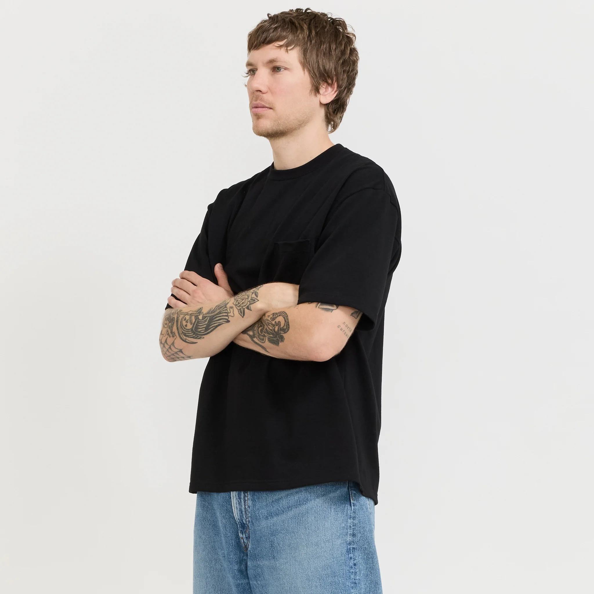 Sturdy Cotton T-Shirt With Pocket Black - Image 3