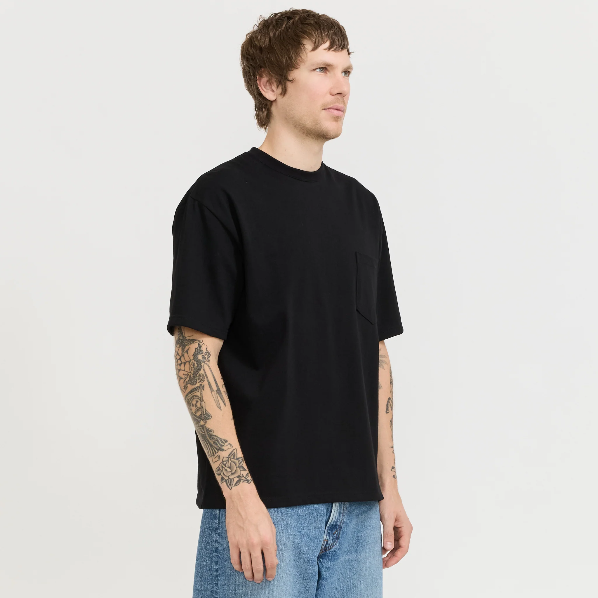 Sturdy Cotton T-Shirt With Pocket Black - Image 5