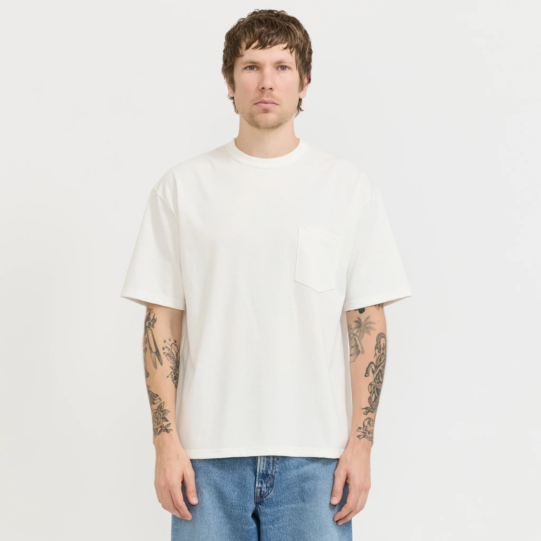 Sturdy Cotton T-Shirt With Pocket White