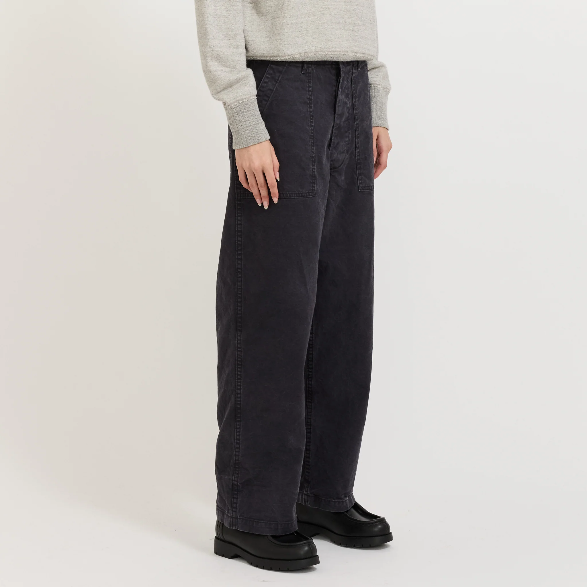 Womens Summer Fatigue Pants Black - Image 3