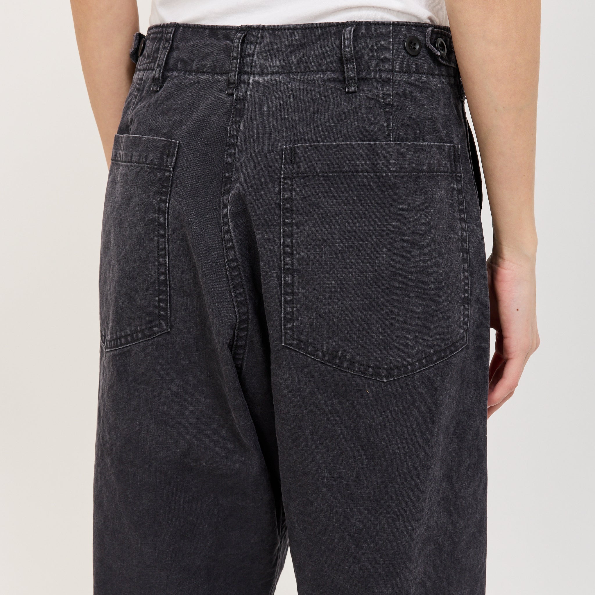 Womens Summer Fatigue Pants Black - Image 6