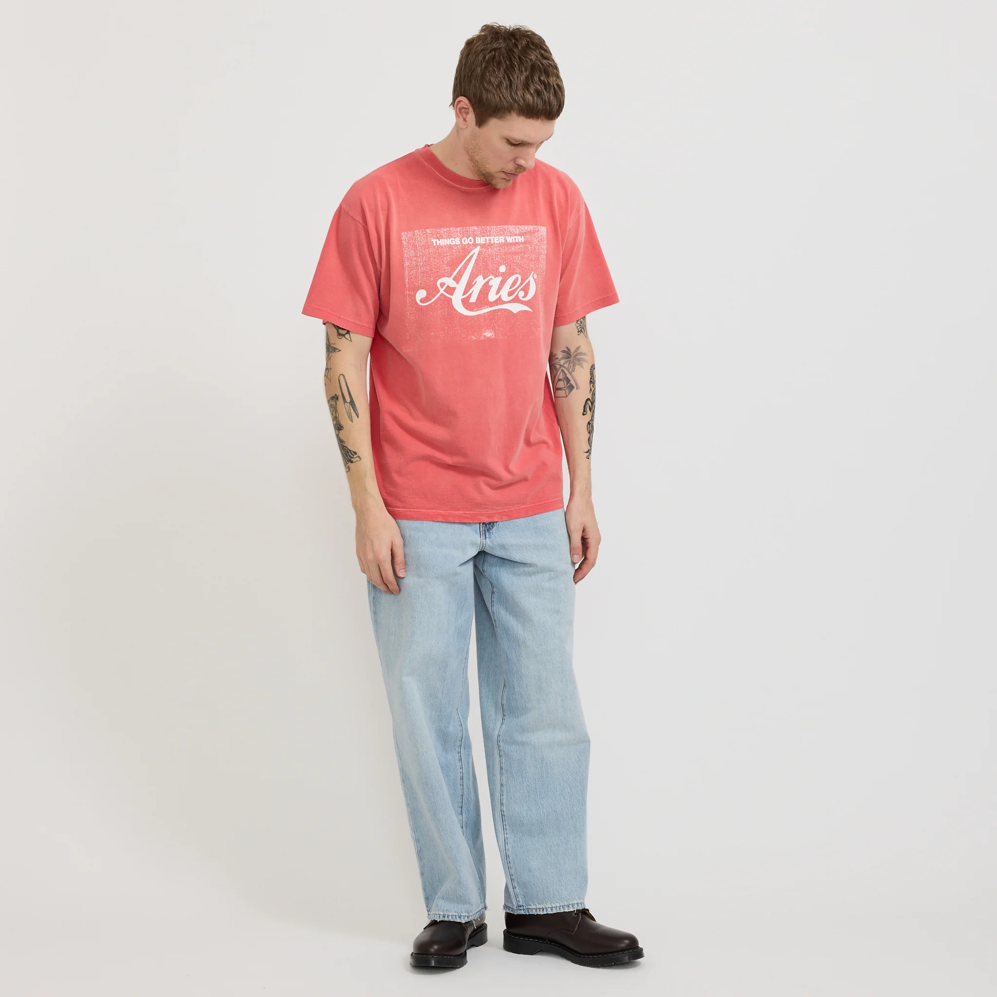 Sunbleached Cola SS Tee Red - Image 2