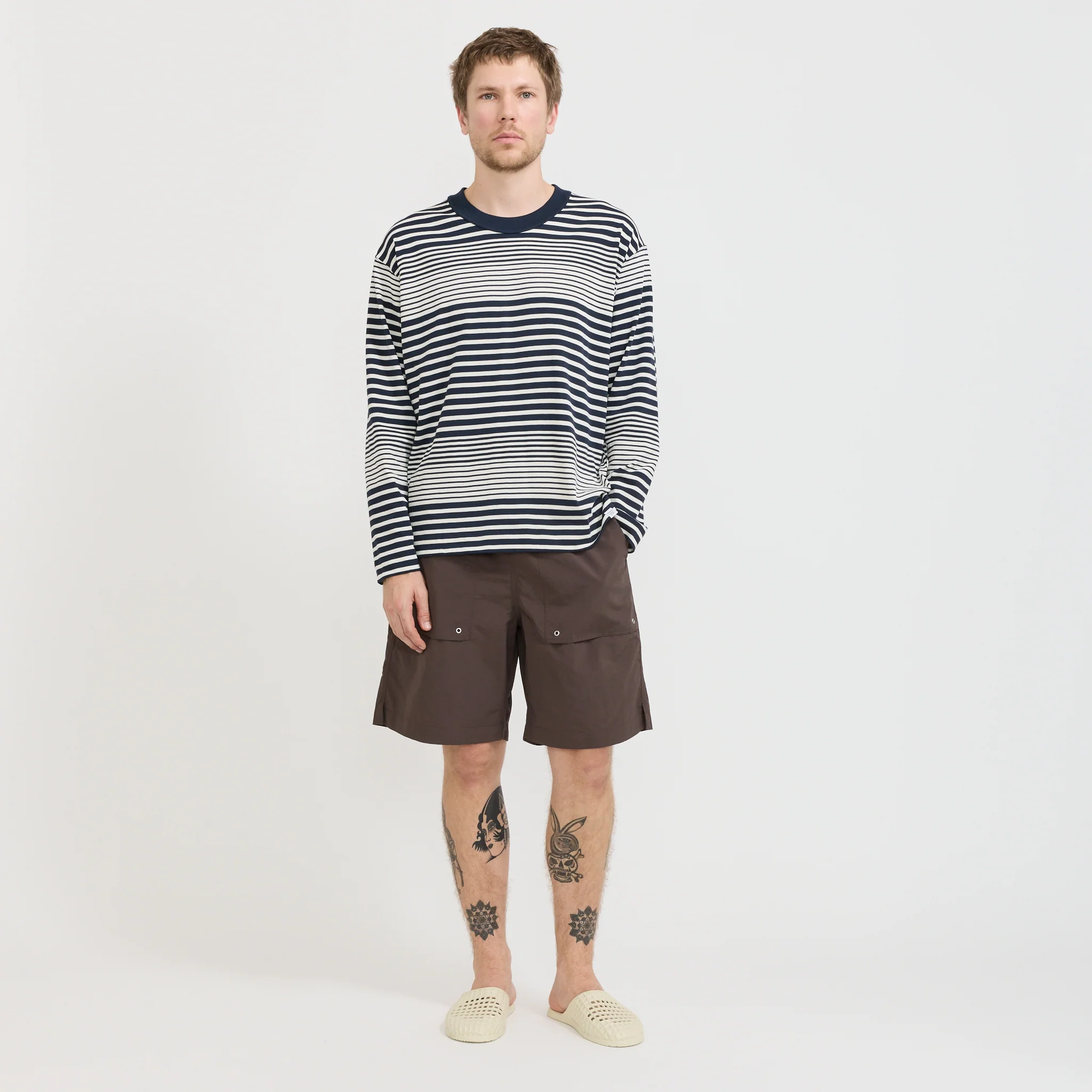 Sund Relaxed Recycled Nylon Swimmers Shale