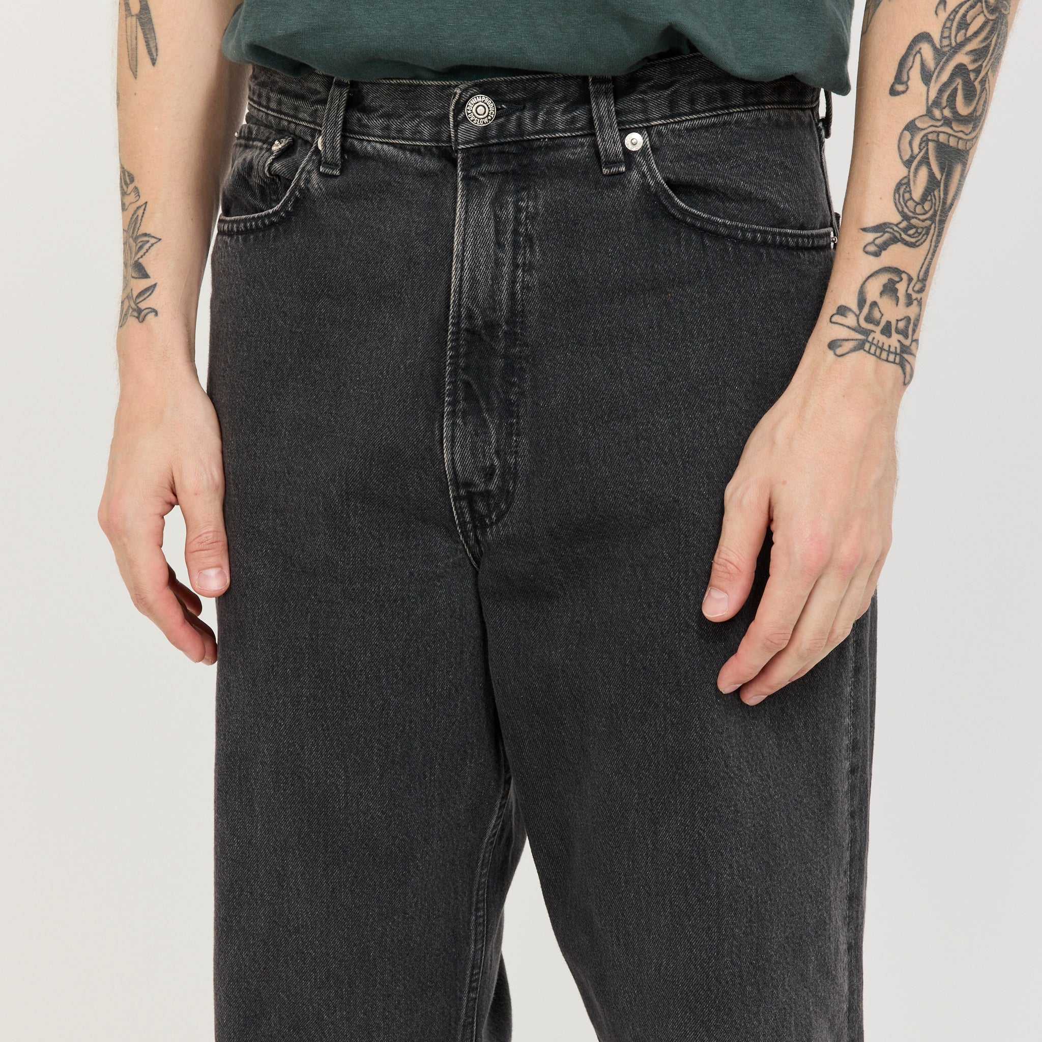 Super Dad's Denim Pants Black Denim Stone - Image 5
