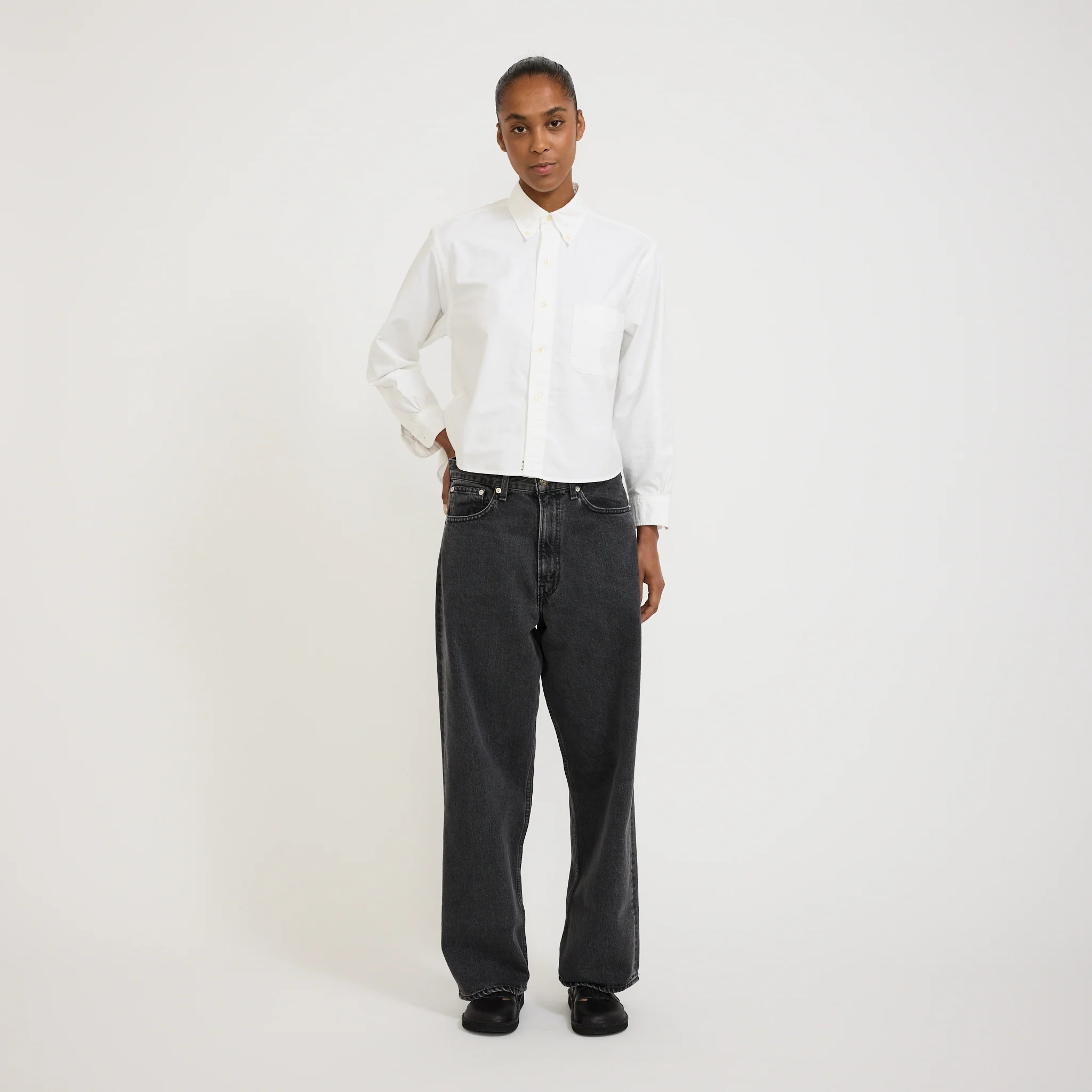 Super Dad's Denim Pants Black Denim Stone Womens - Image 2