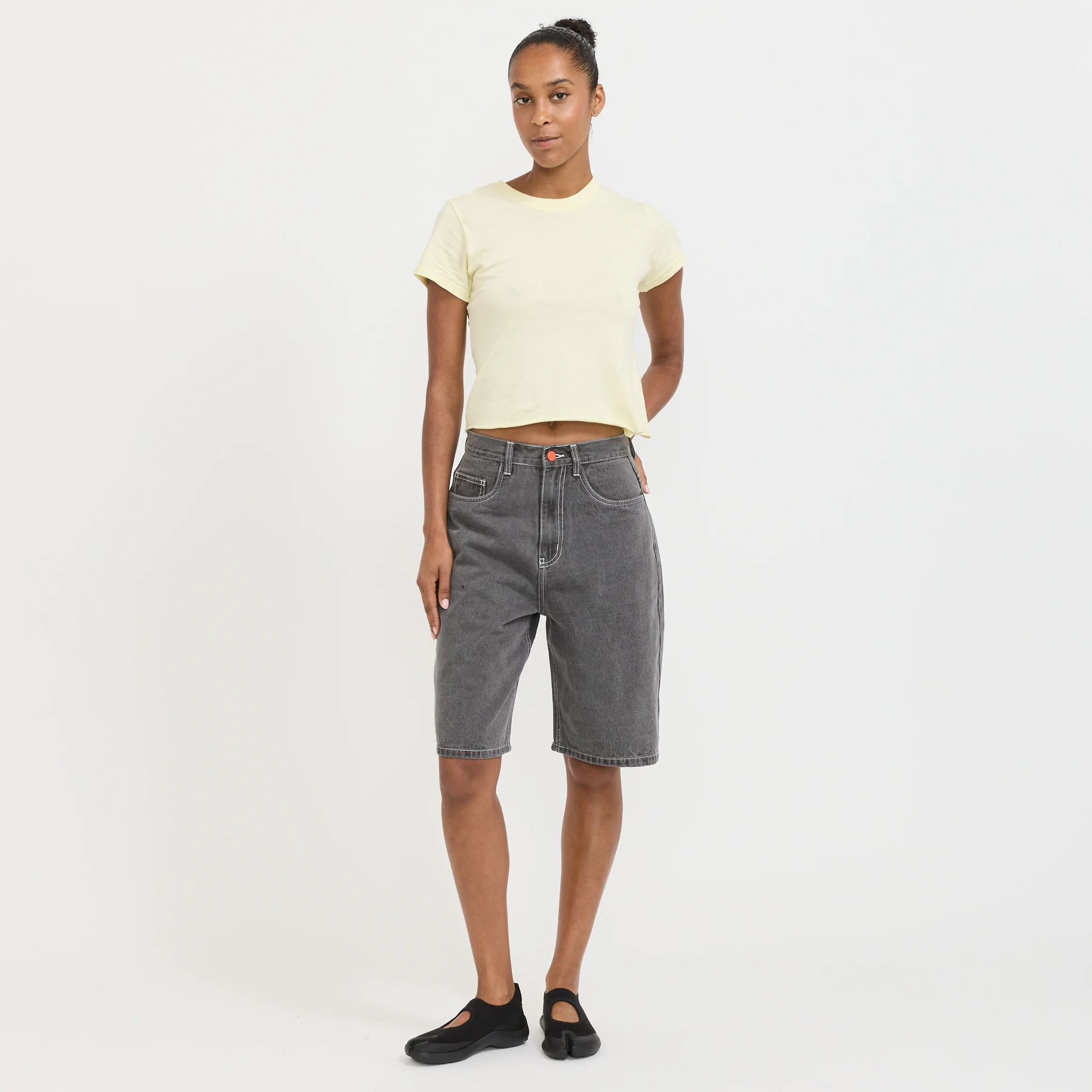 Super Loose Shorts Light Grey - Image 2