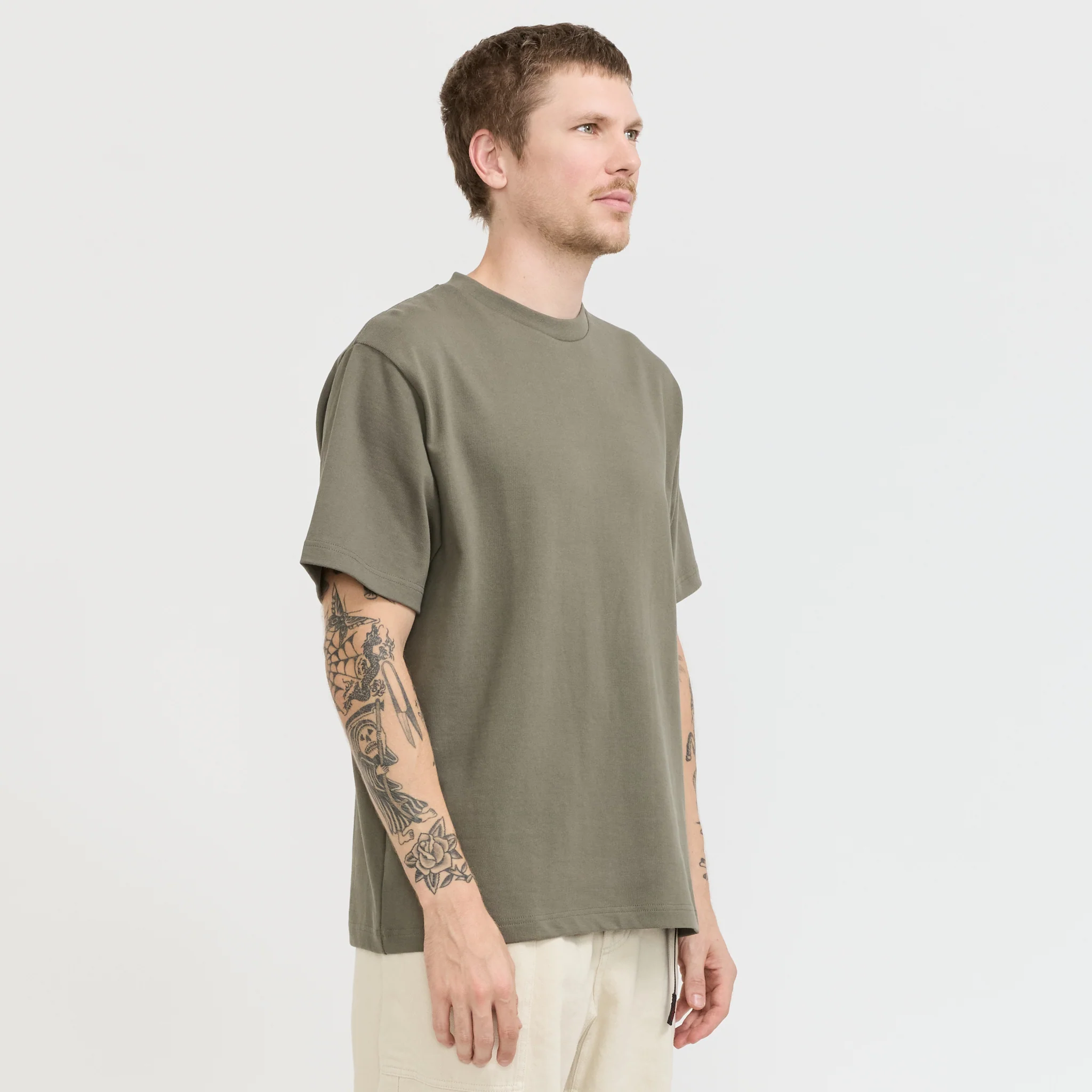 Super Weight Tee Olive - Image 3