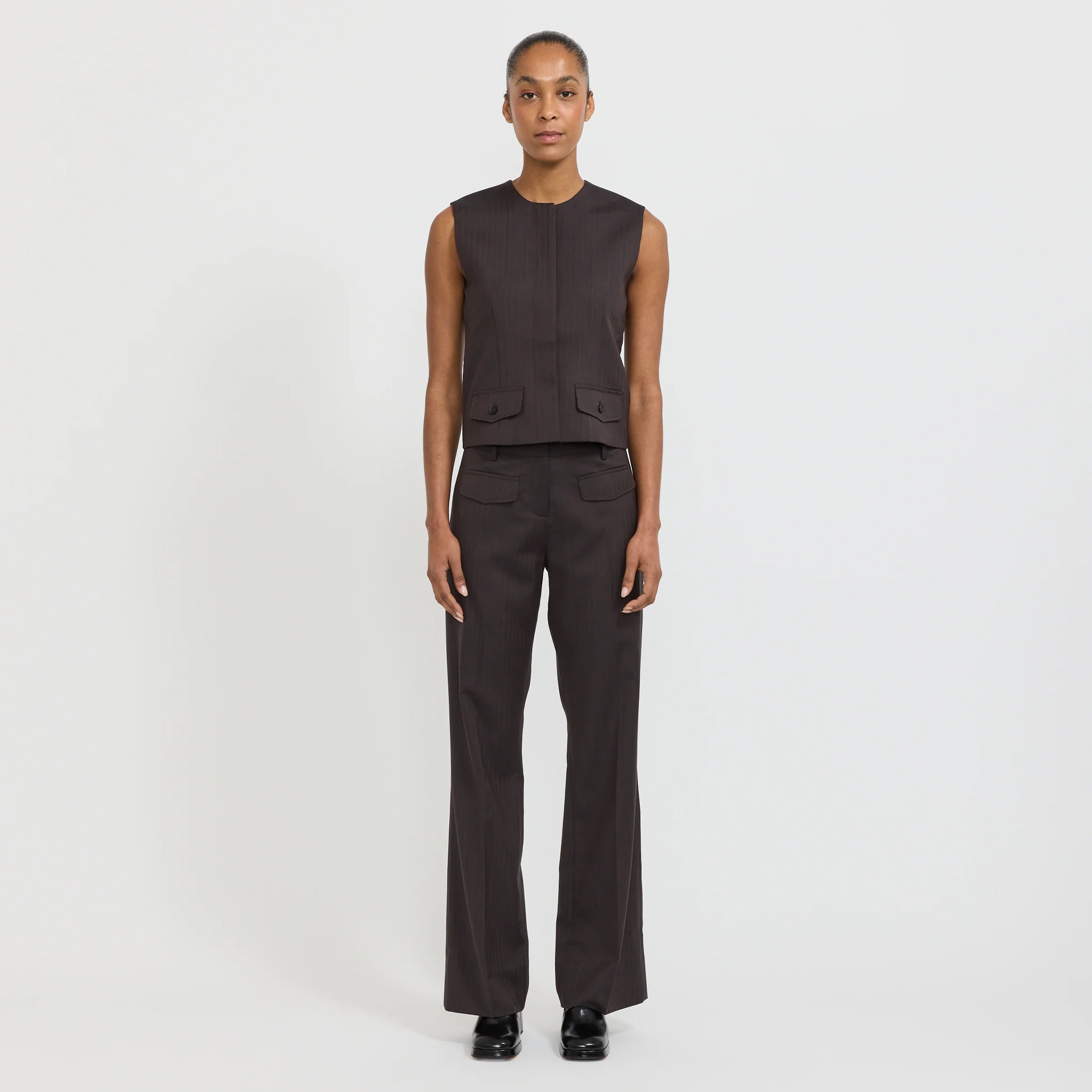 Tailored Vest Chocolate - Image 2
