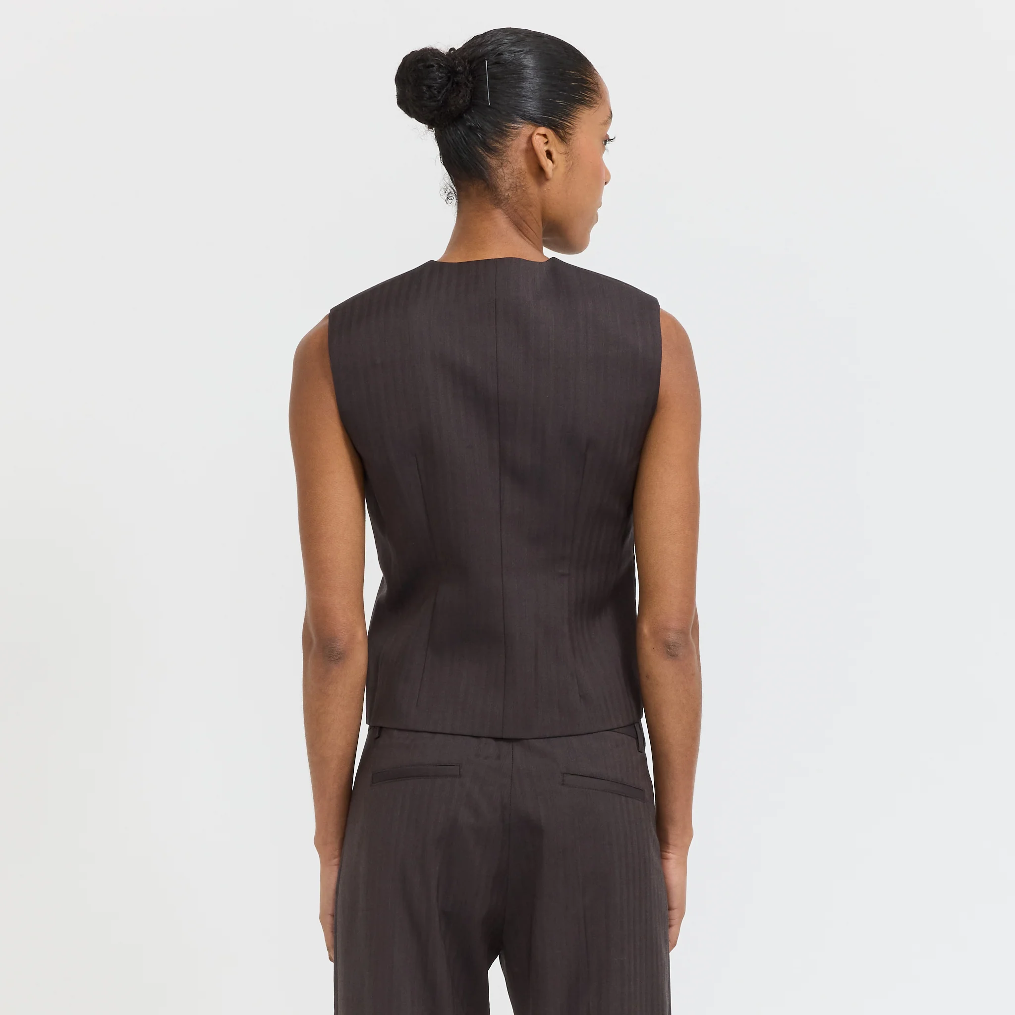 Tailored Vest Chocolate - Image 4