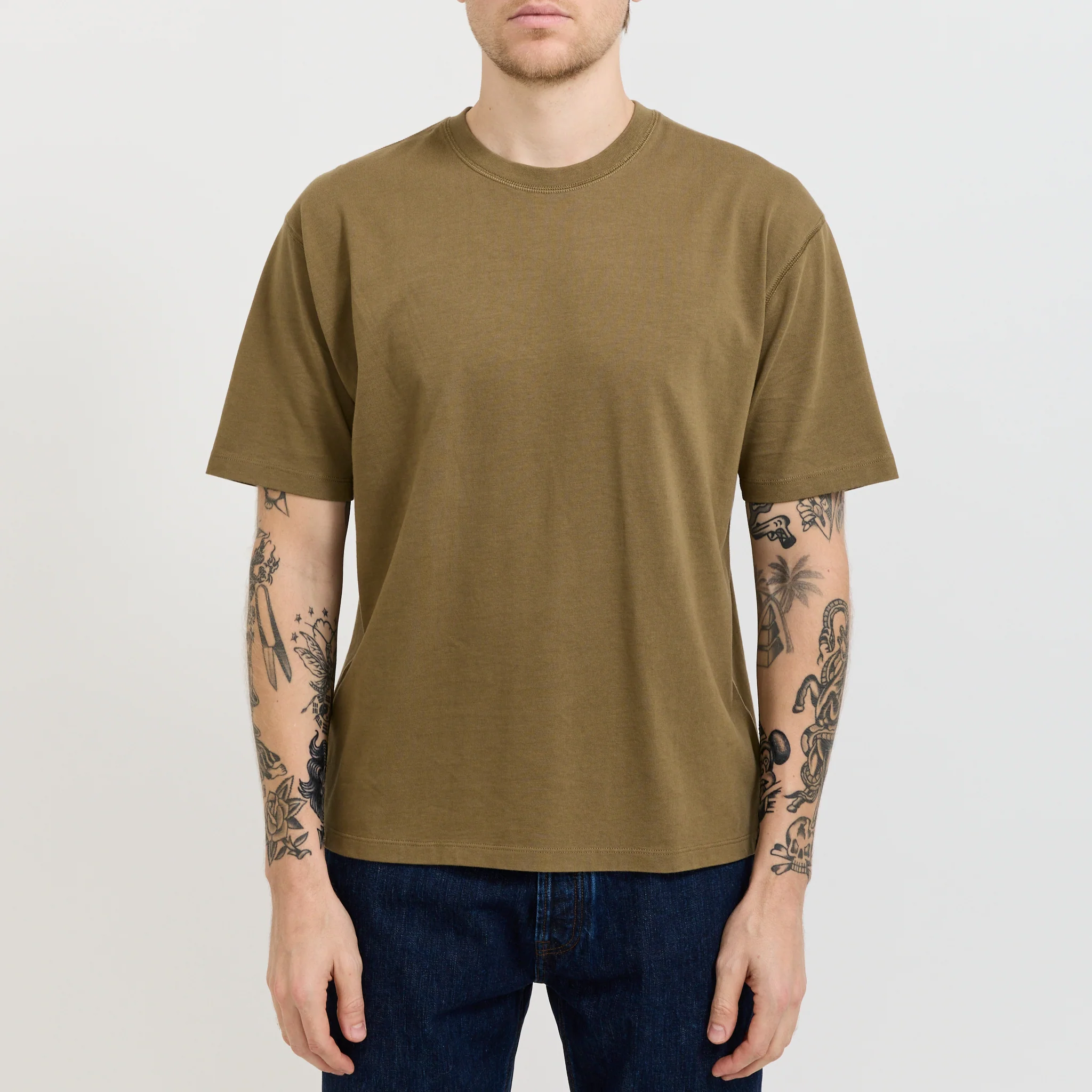 Tea Time Back Print Hiking Tee Green - Image 5