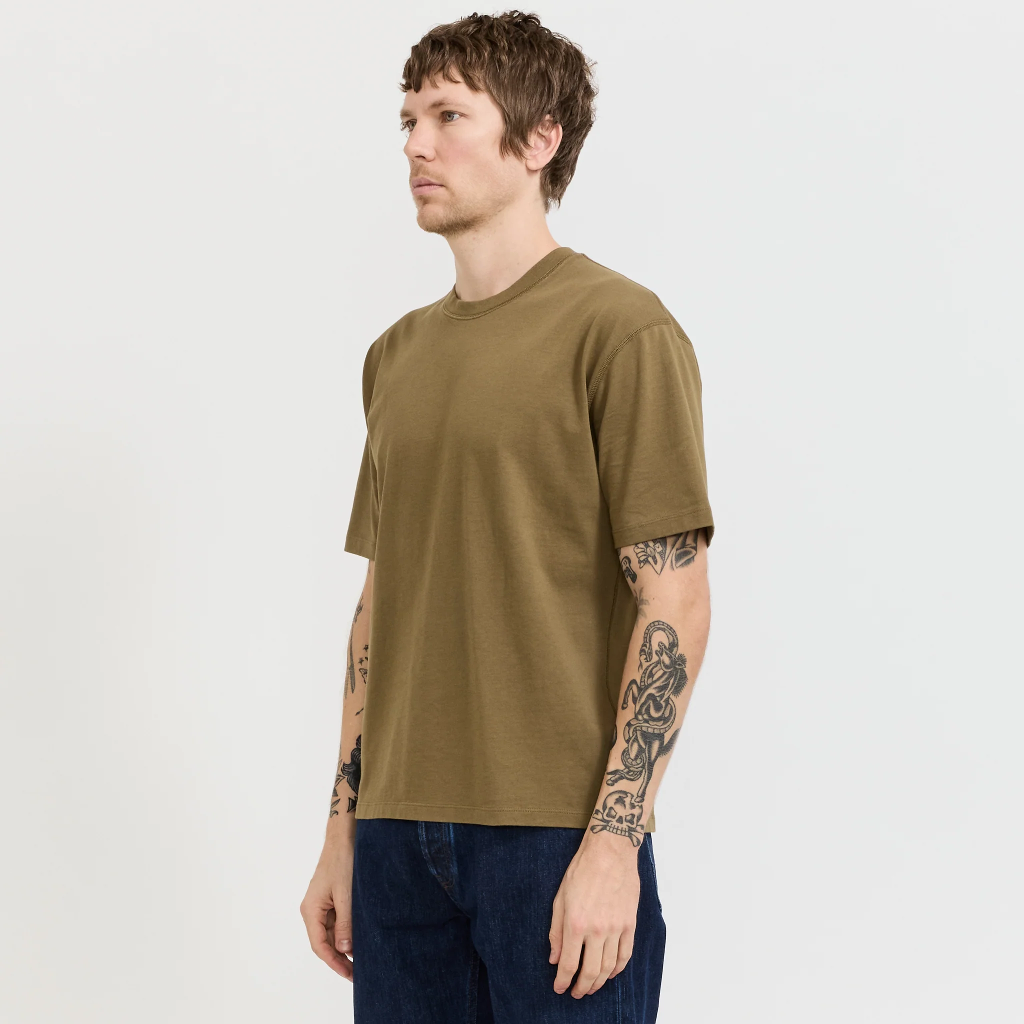 Tea Time Back Print Hiking Tee Green - Image 6