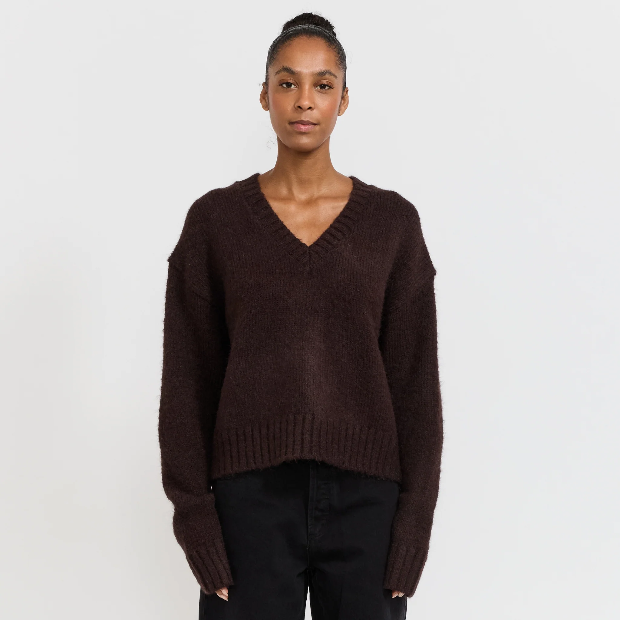 Tomboy V-Neck Knit Espresso