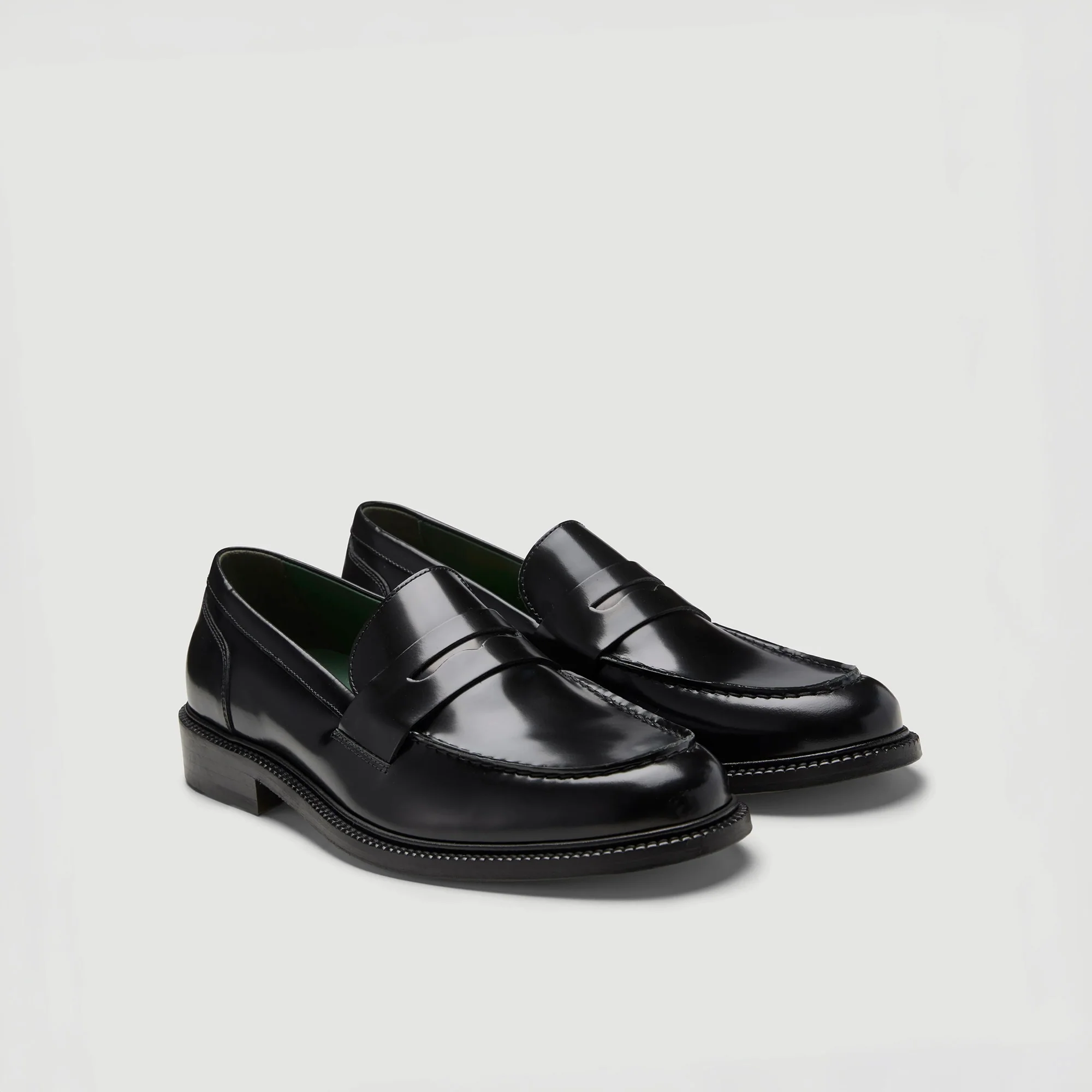 Townee Penny Loafer Black Polido Leather