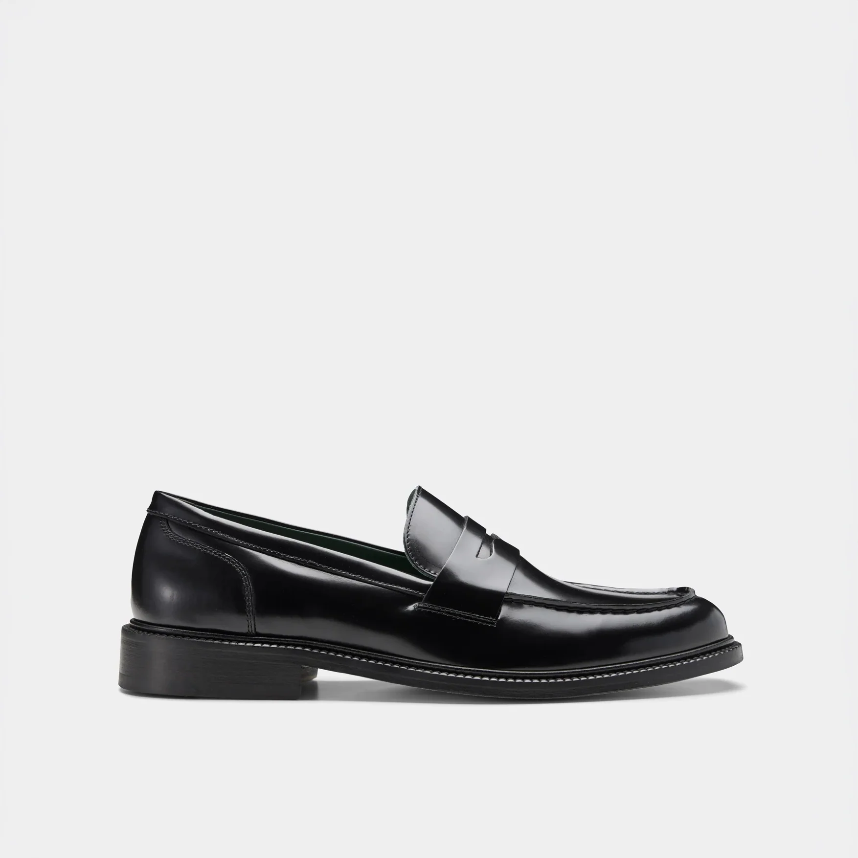 Townee Penny Loafer Black Polido Leather - Image 2