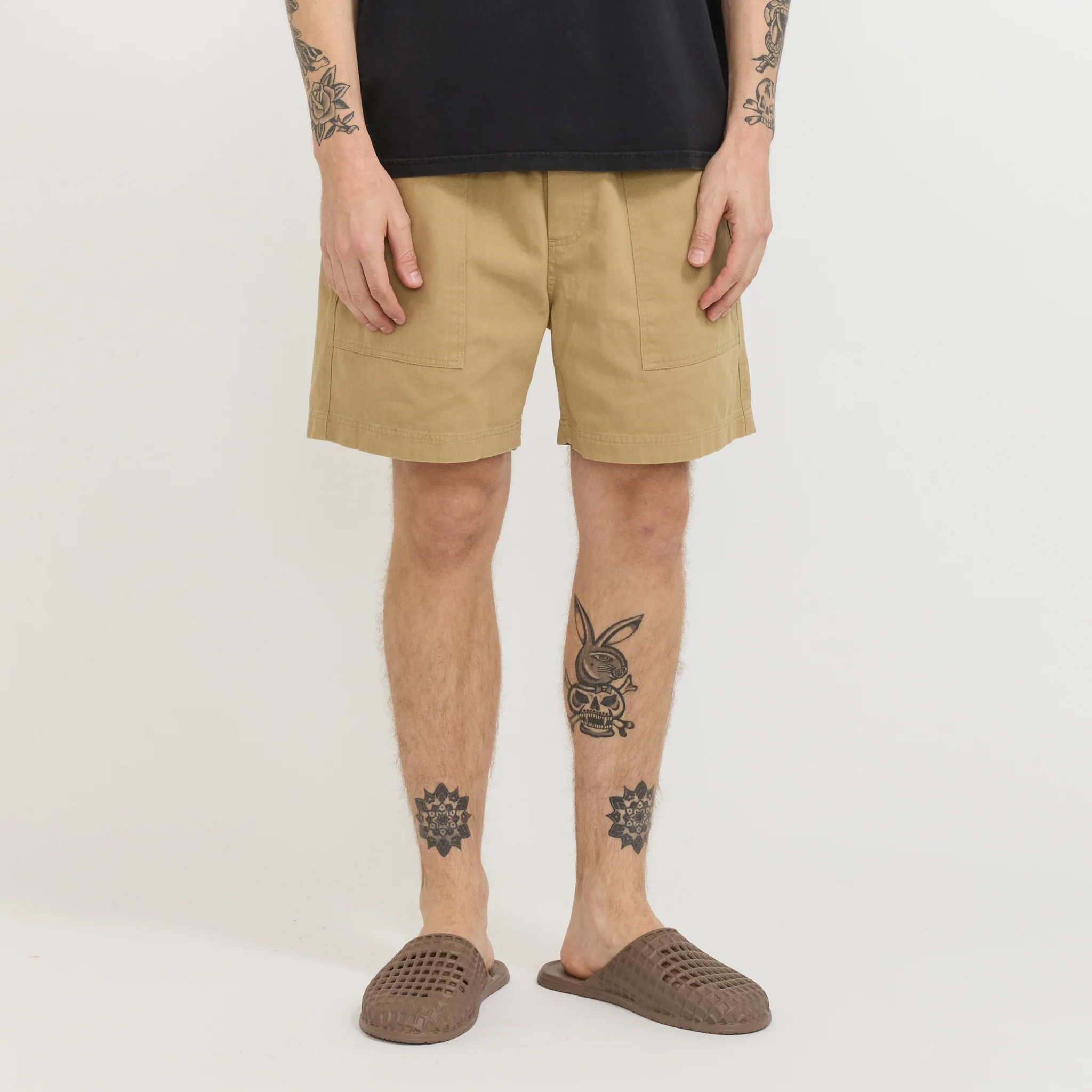 Twill Shorts Tan