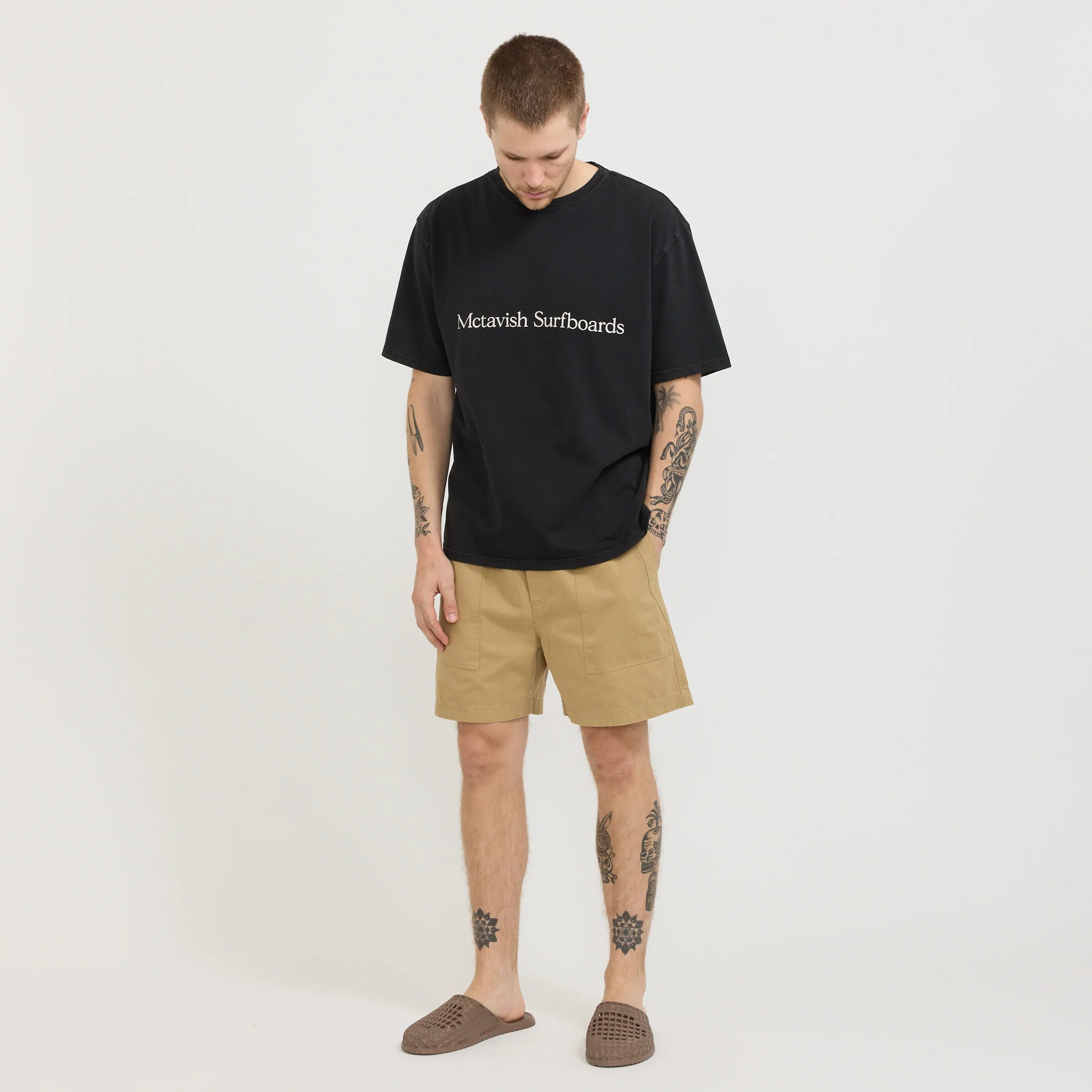 Twill Shorts Tan - Image 2