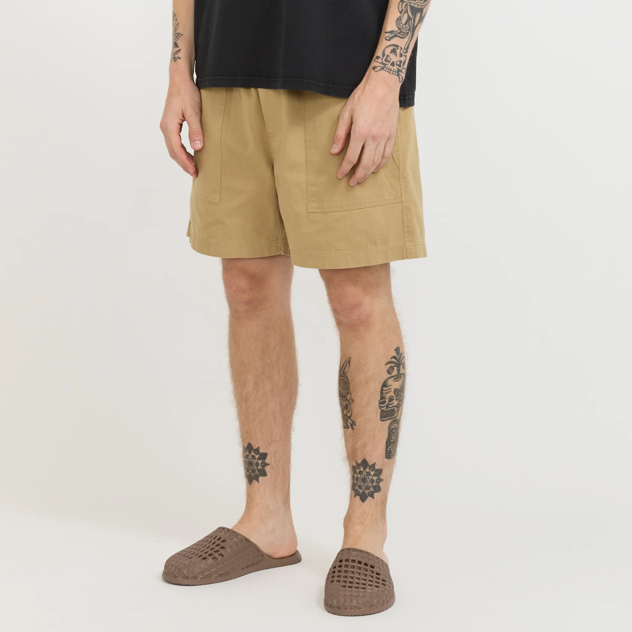 Twill Shorts Tan - Image 7