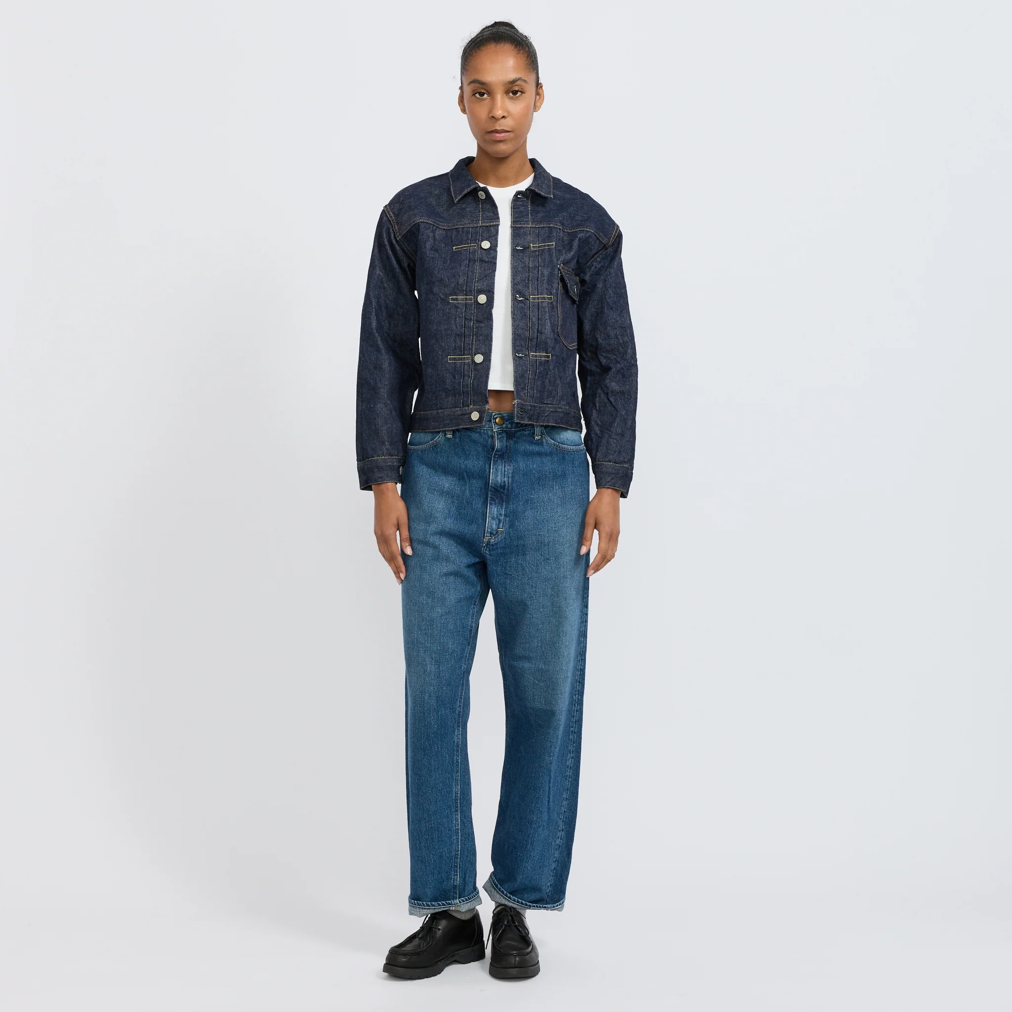 Type 1 40's Pleated Front Jacket One Wash Womens - Image 2