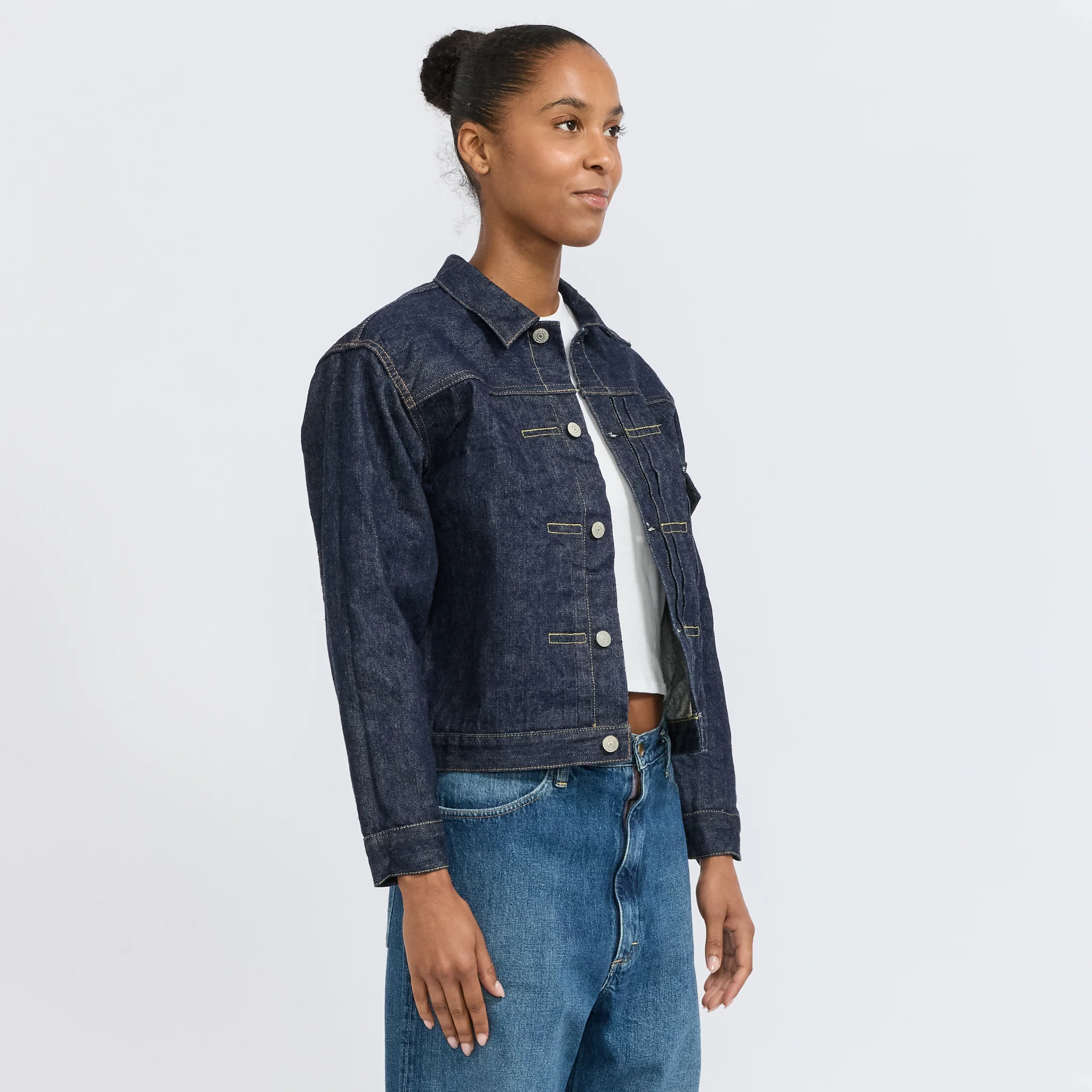 Type 1 40's Pleated Front Jacket One Wash Womens - Image 3