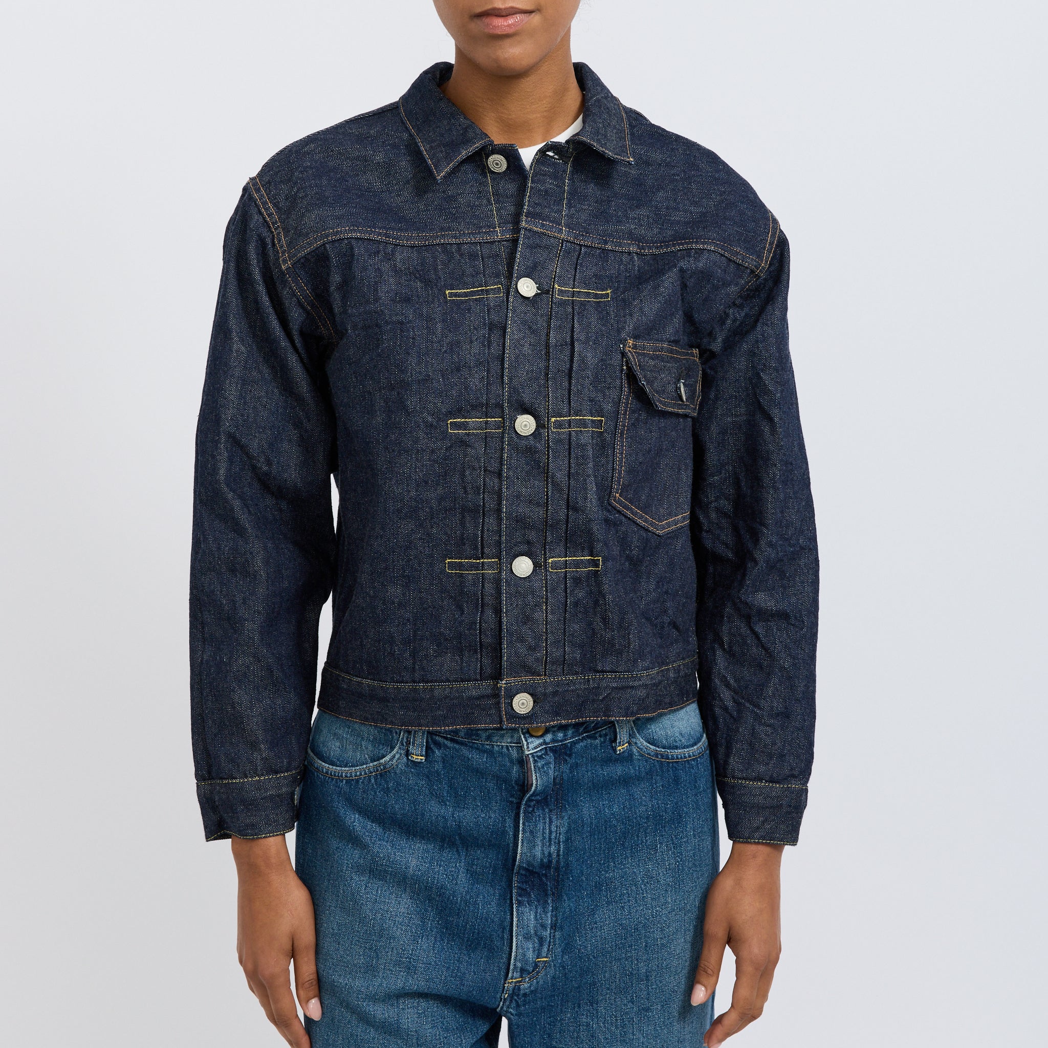 Type 1 40's Pleated Front Jacket One Wash Womens - Image 5