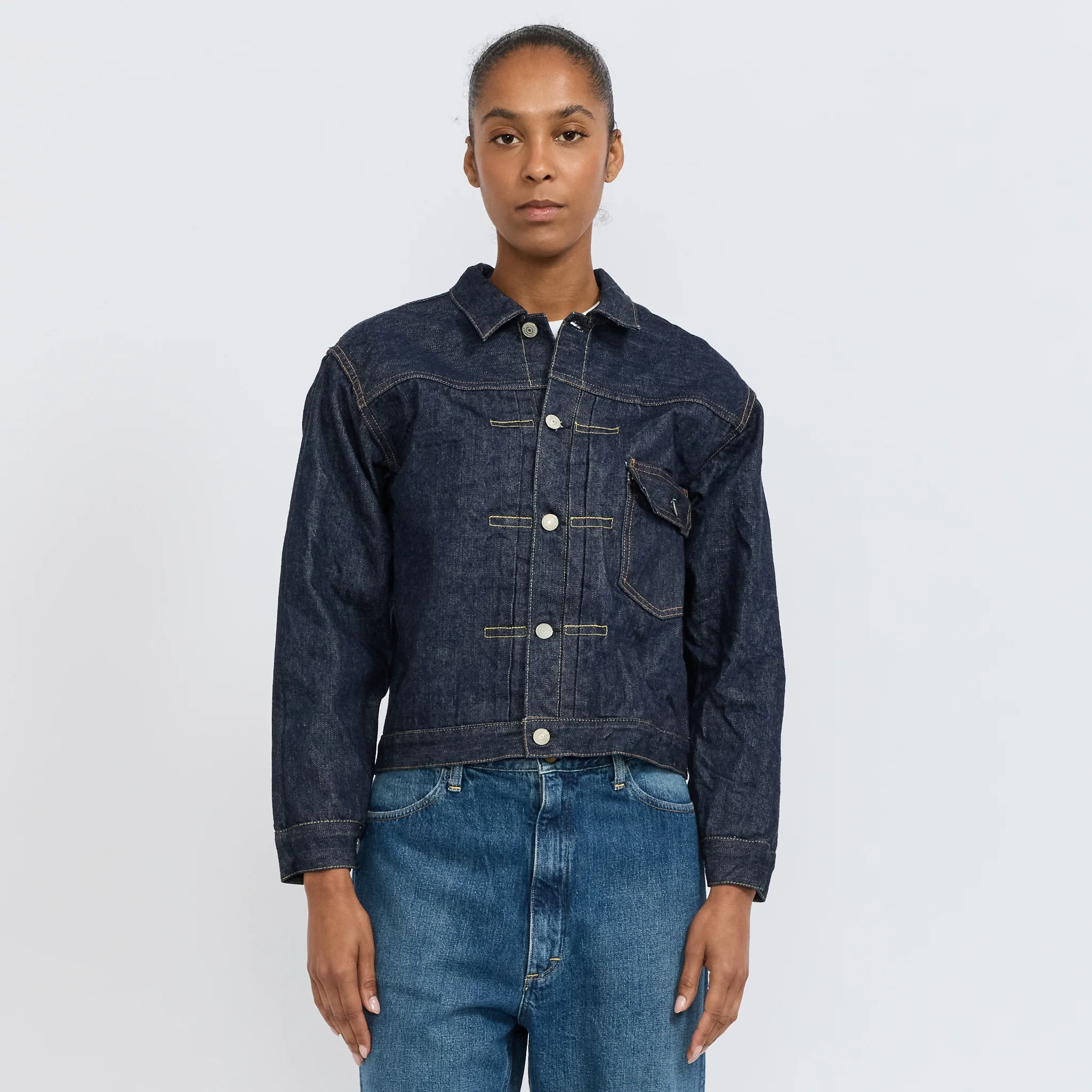Type 1 40's Pleated Front Jacket One Wash Womens - Image 9