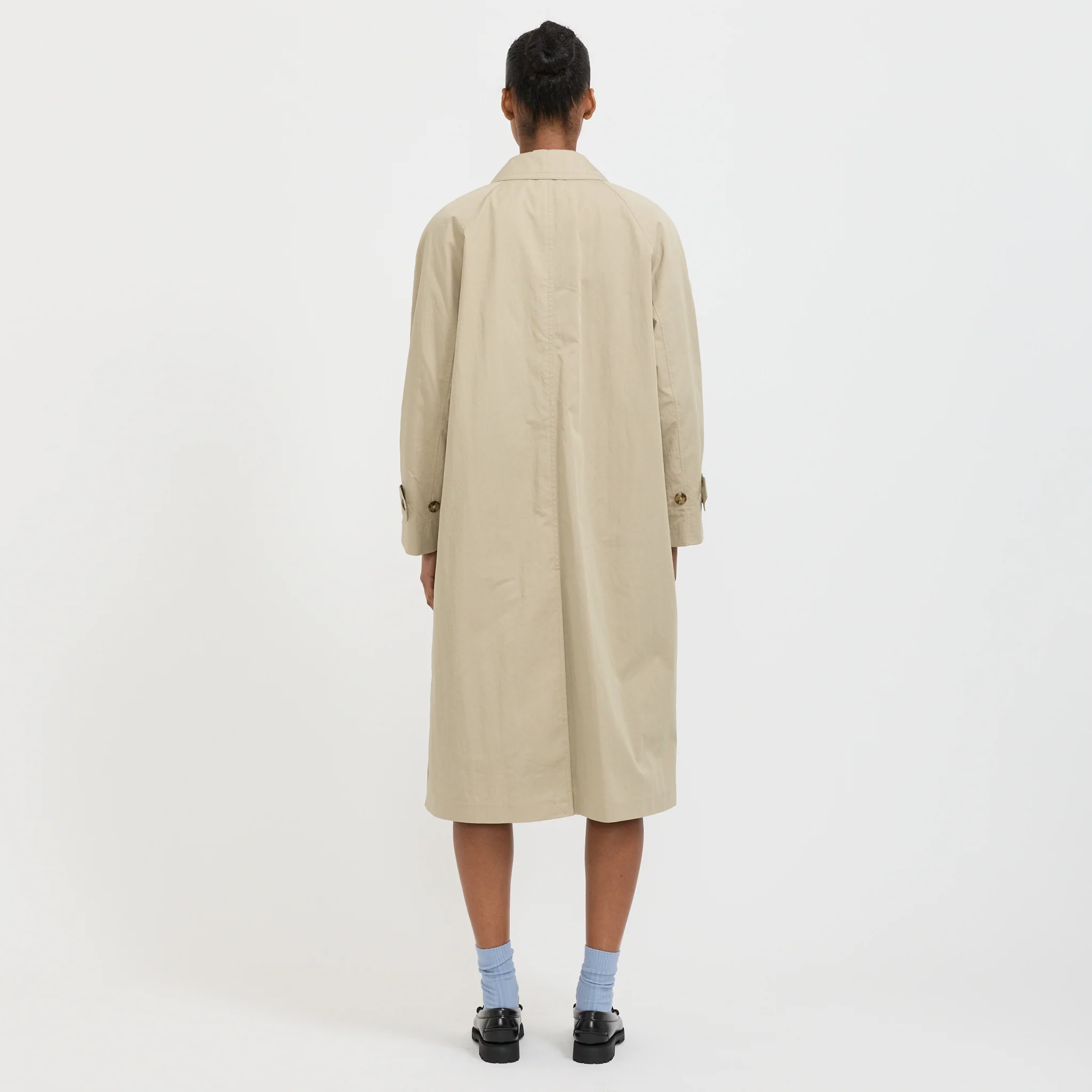 Unisex Refined Mac Coat Khaki - Image 4