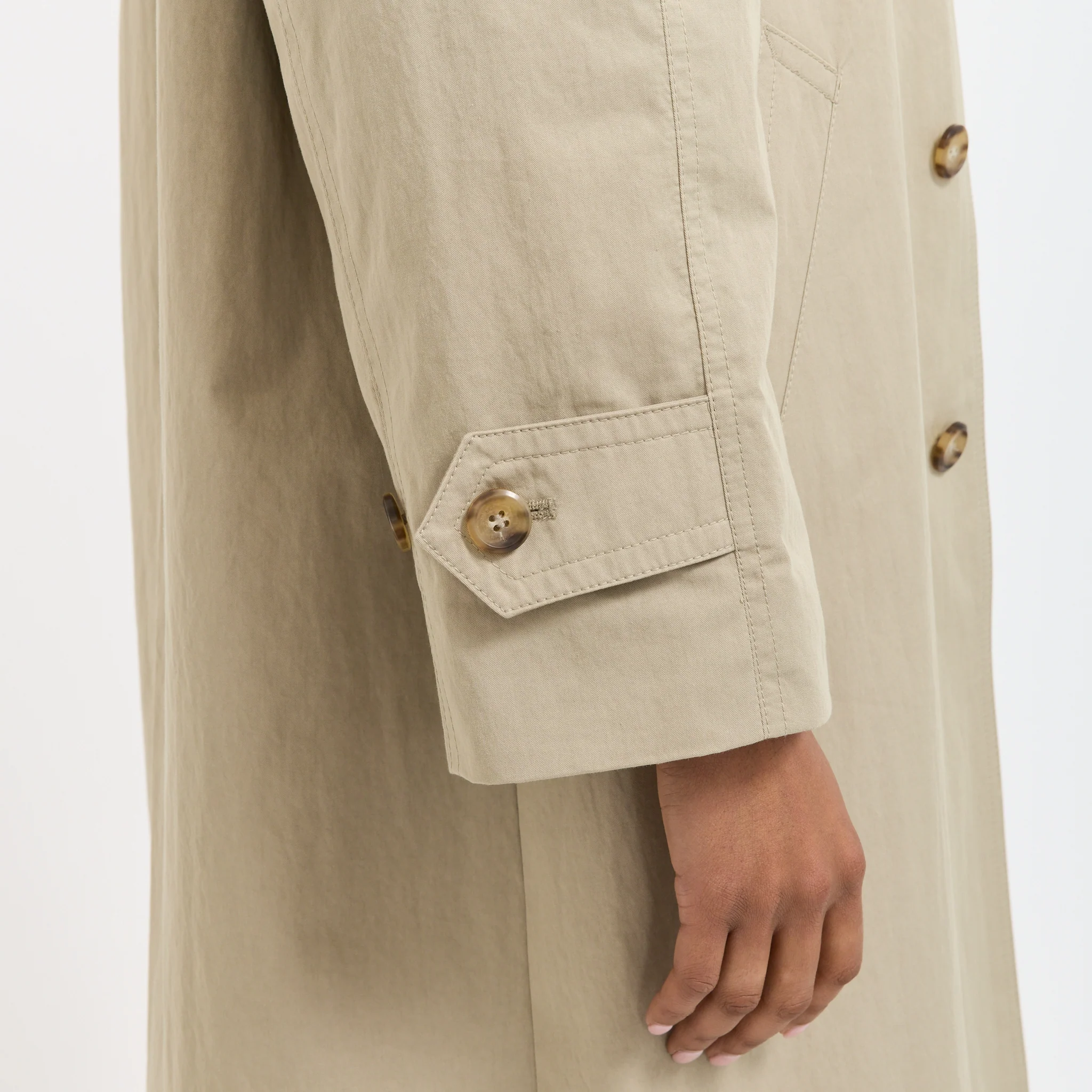 Unisex Refined Mac Coat Khaki - Image 9