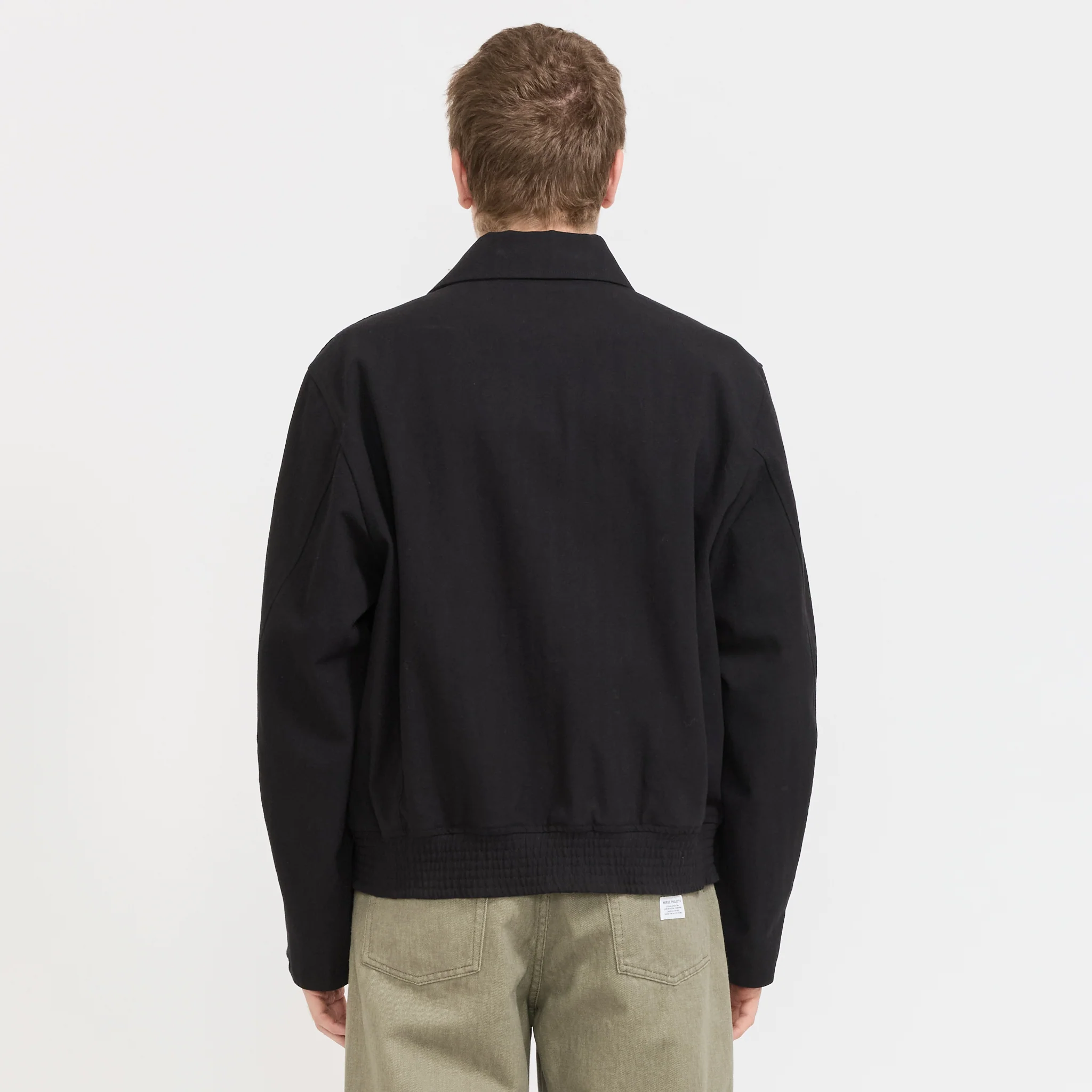 Vandel Herringbone Twill Flight Jacket All Black - Image 4
