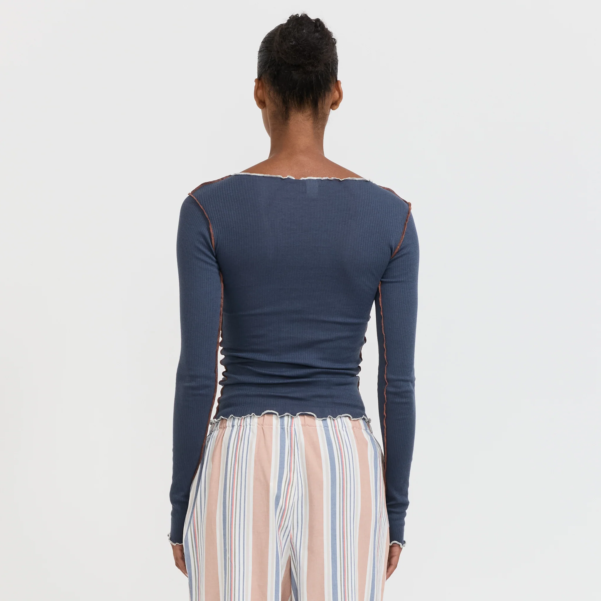 Vein Long Sleeve Tee Preston Blue - Image 4