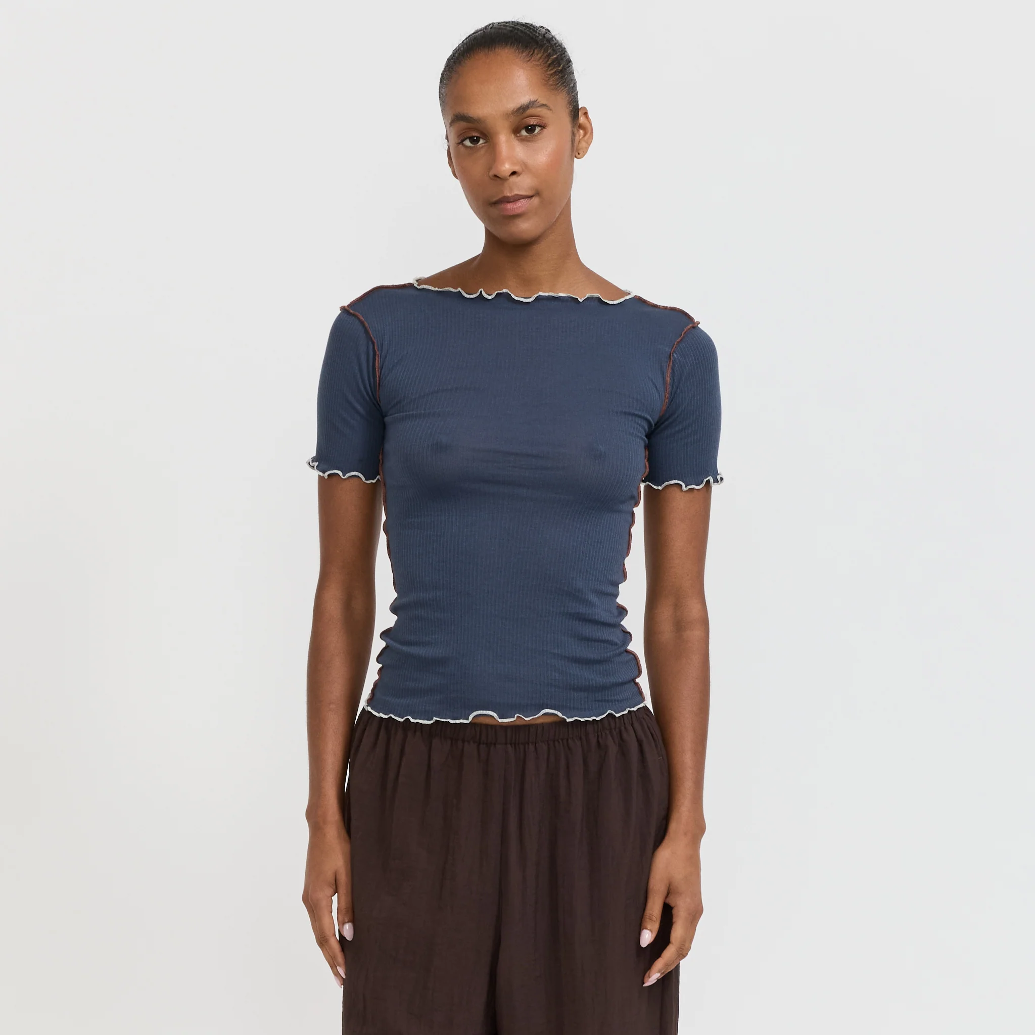 Vein Tee Shirt Preston Blue