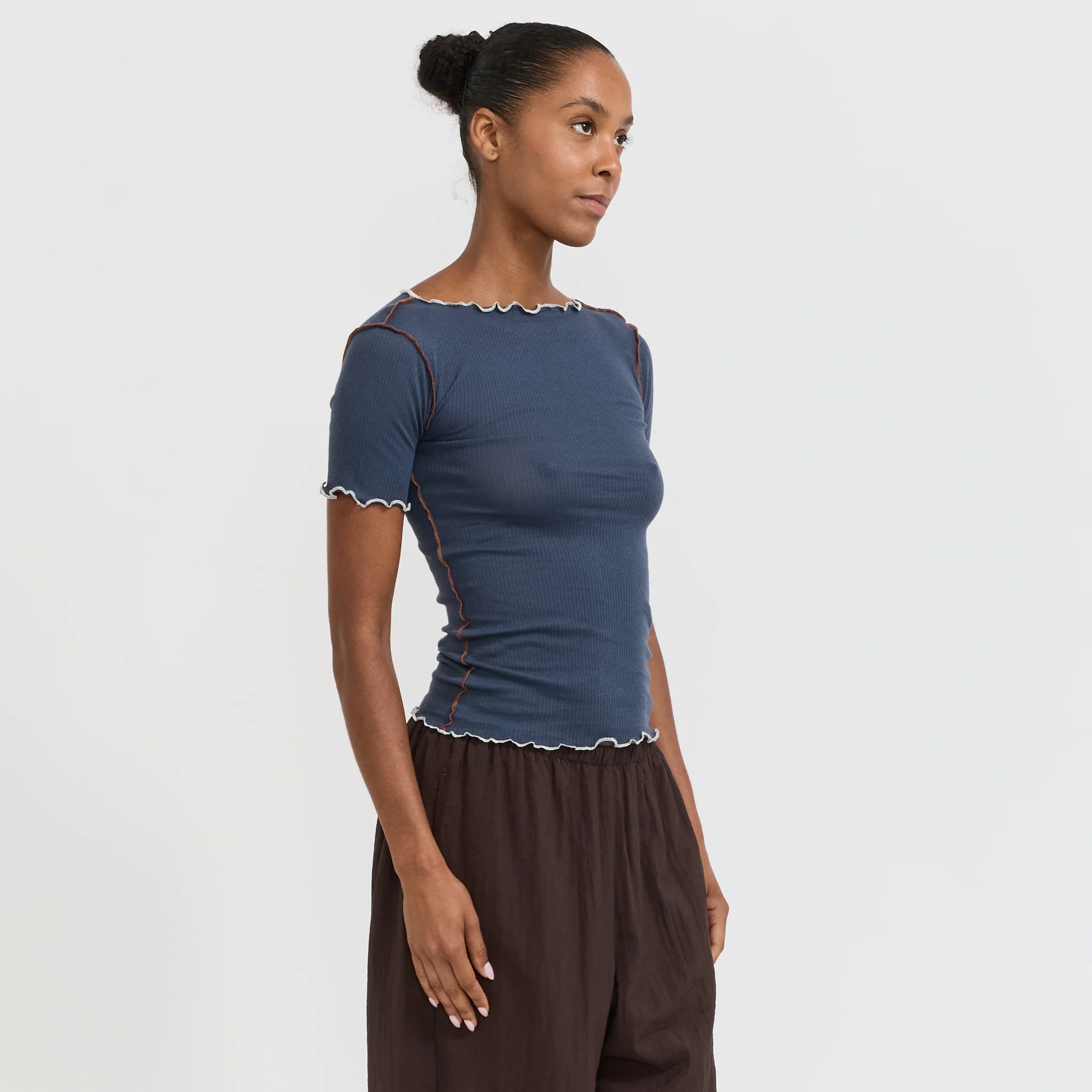 Vein Tee Shirt Preston Blue - Image 3