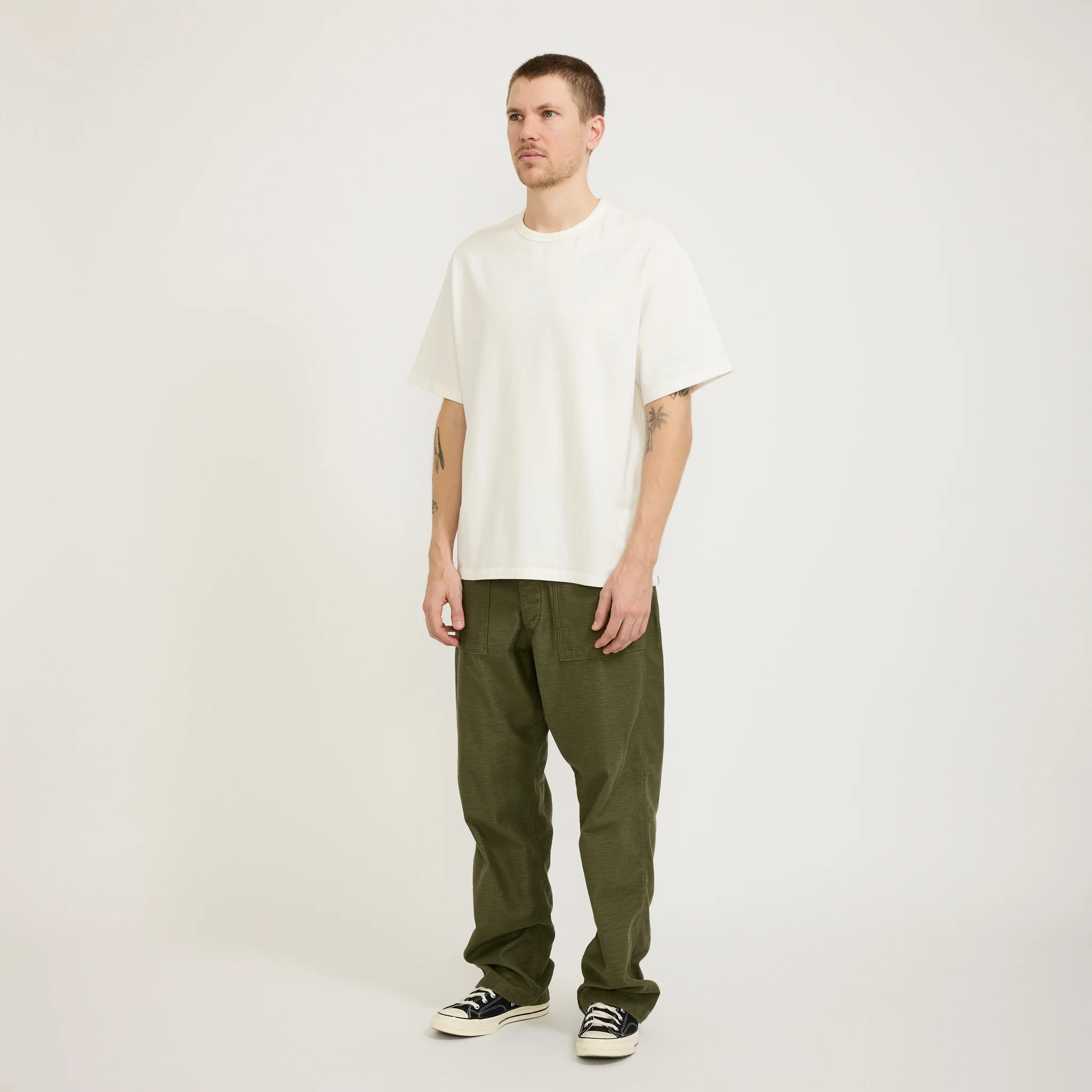 Vintage Fit Fatigue Pants Dark Olive - Image 2