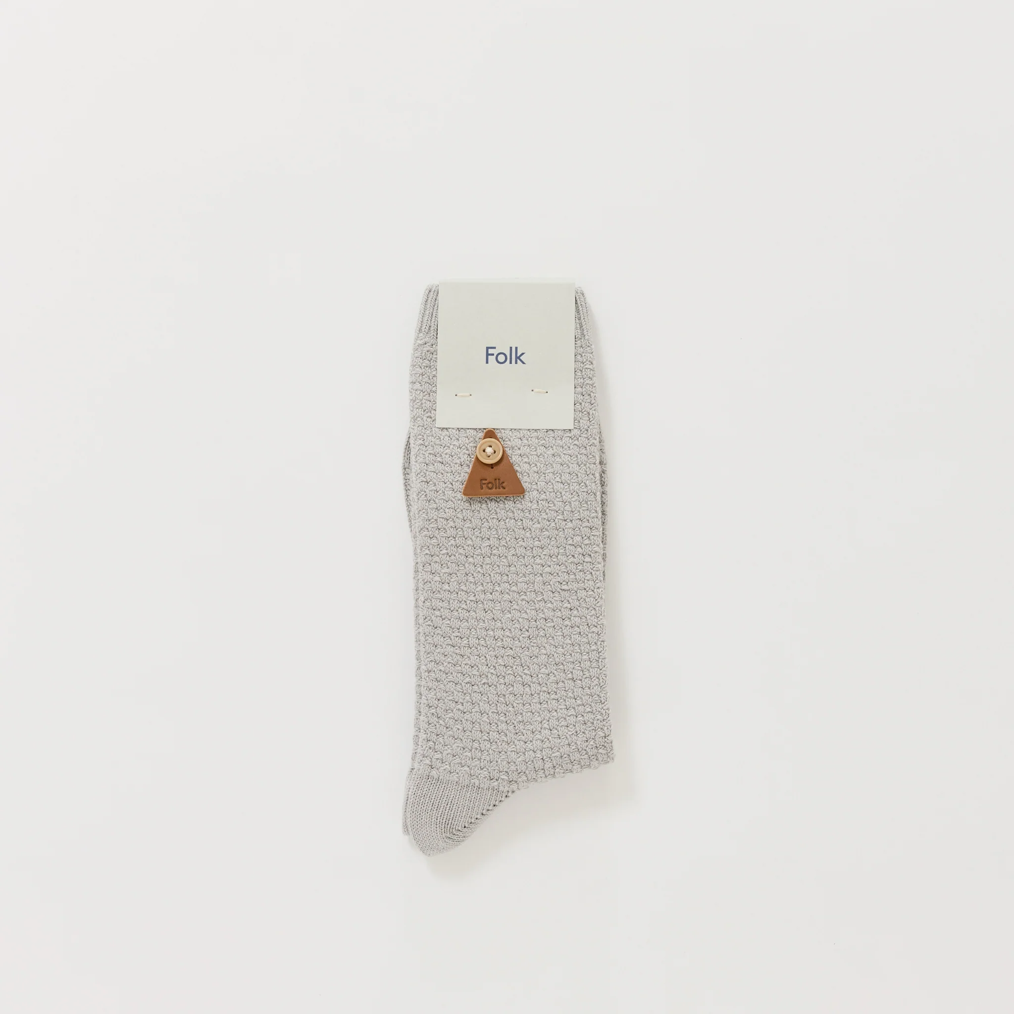 Waffle Sock Silver Grey - Image 2