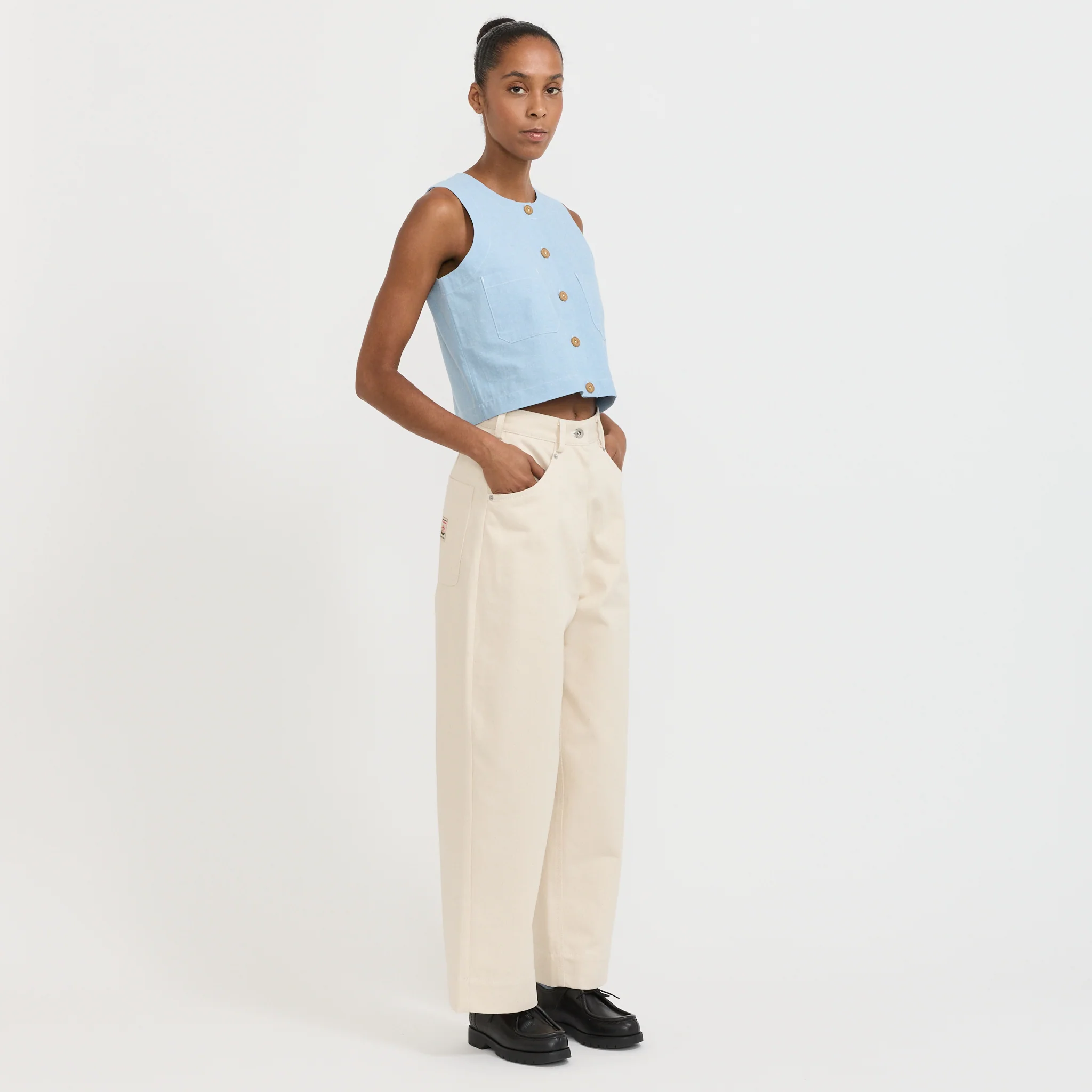 Wendy Trouser Ecru - Image 2