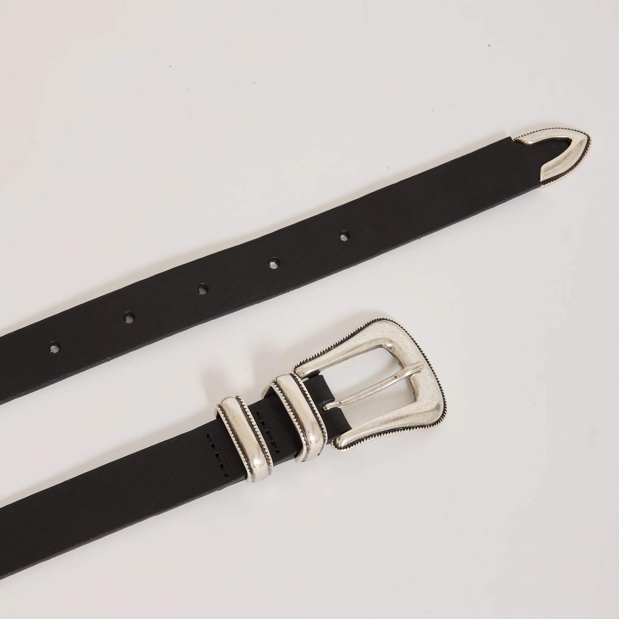 Western Silver Belt Black - Image 2
