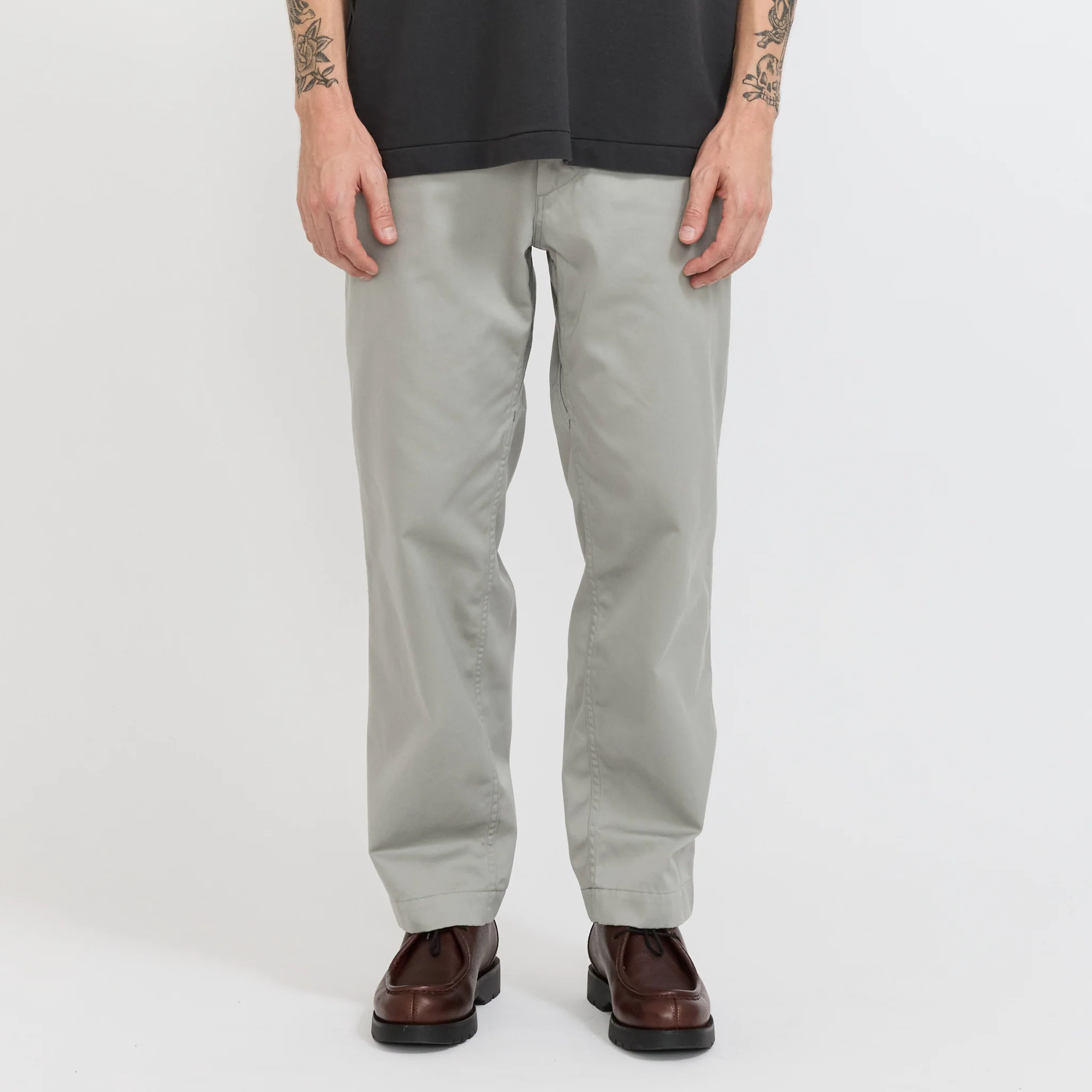 Wide Chino Pants Light Grey