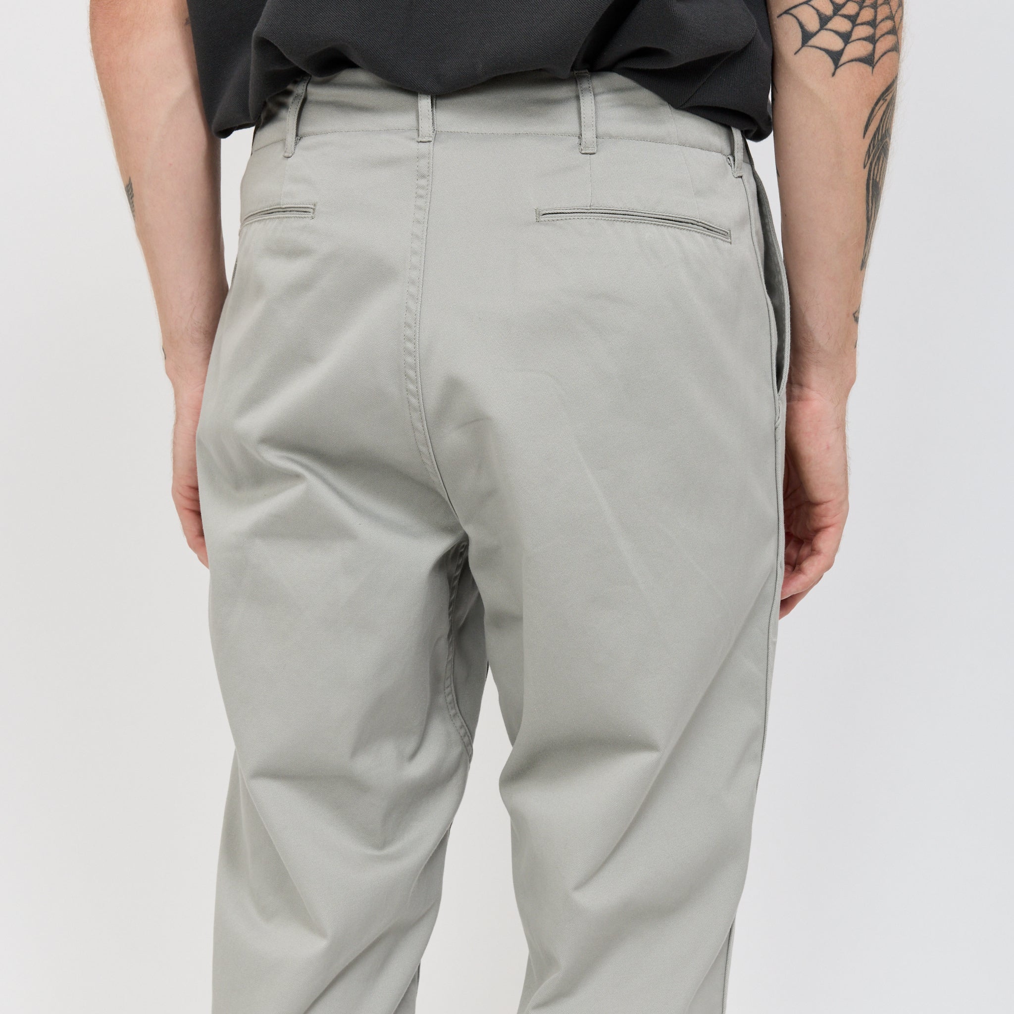 Wide Chino Pants Light Grey - Image 6