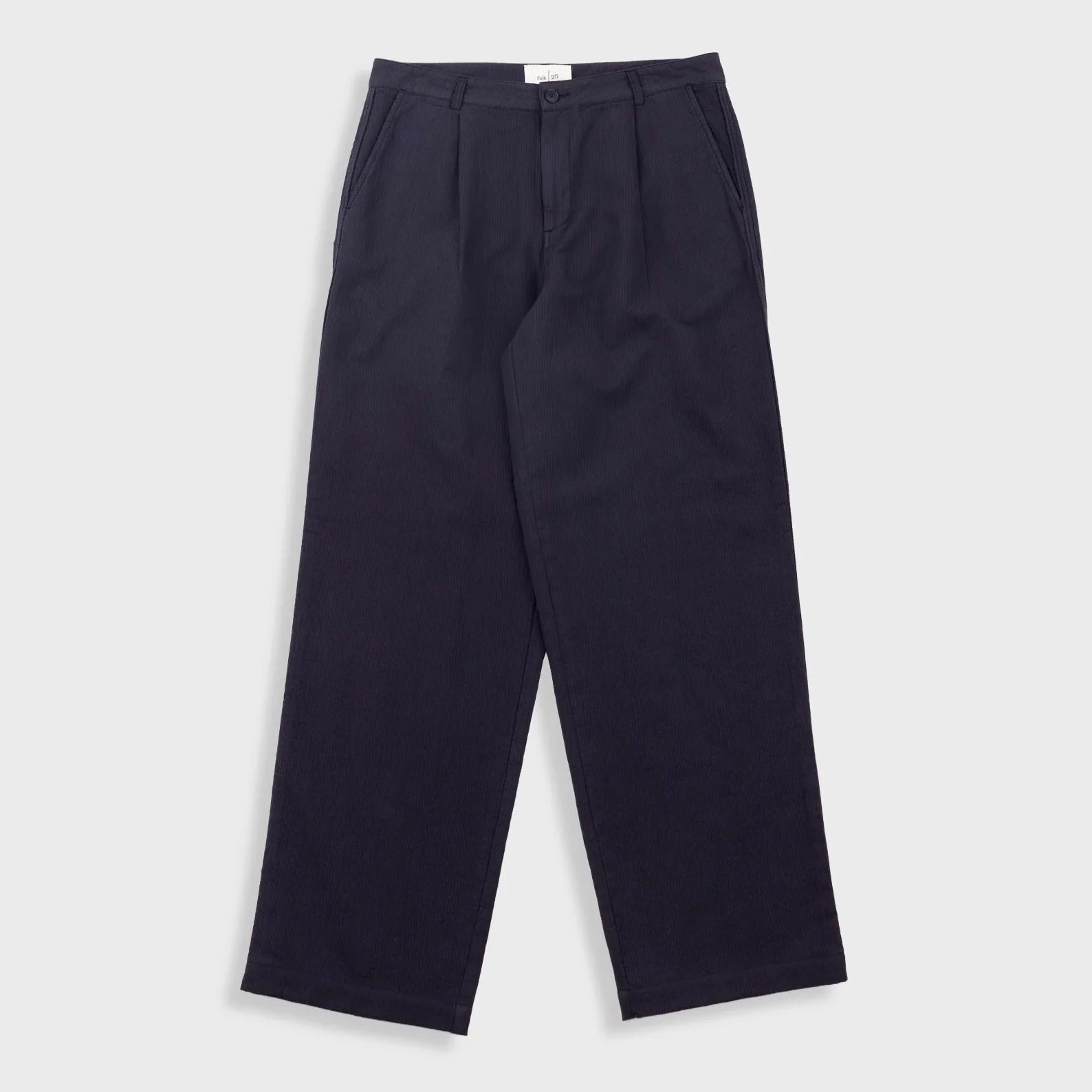 Wide Fit Trouser Soft Black Topstitch - Image 8