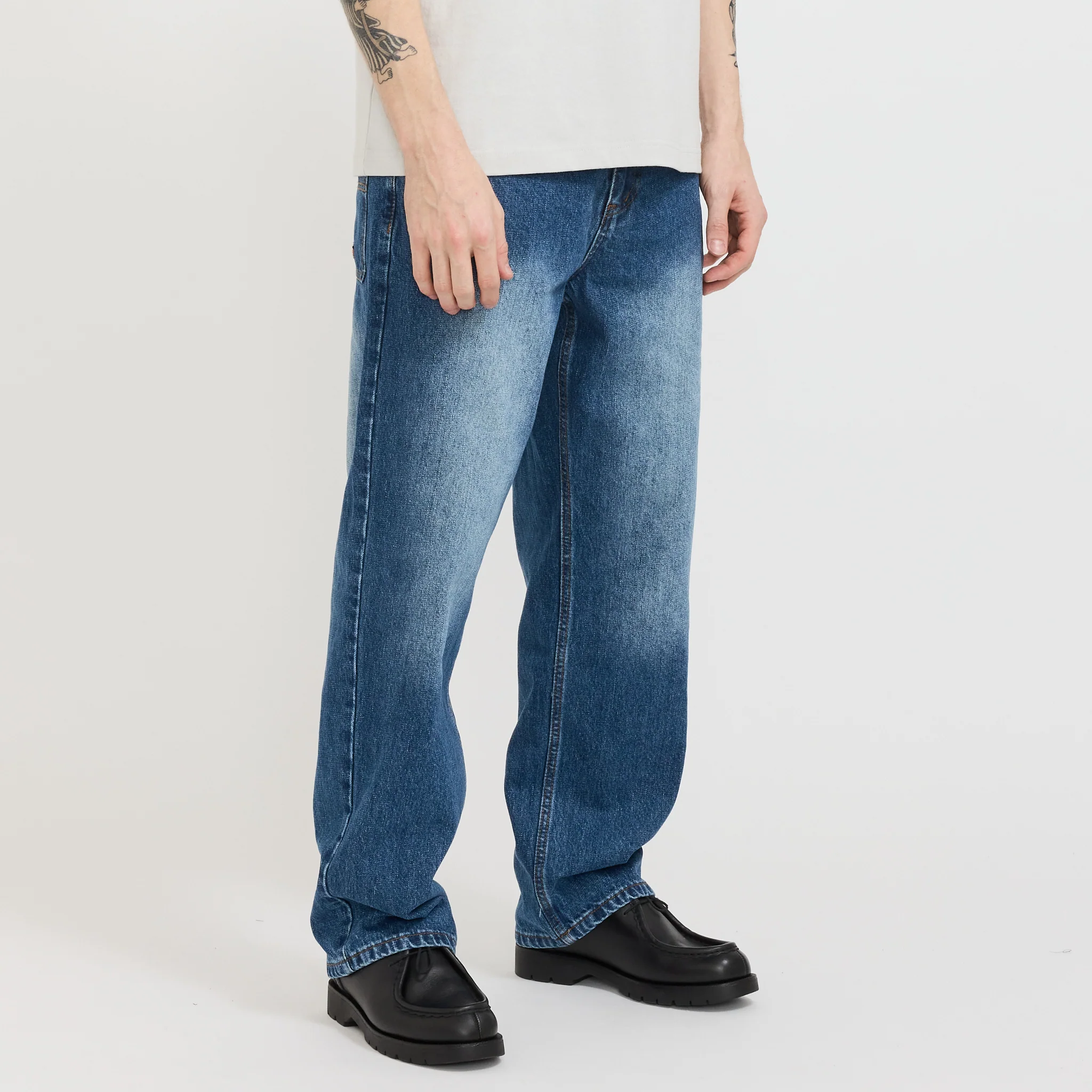 Witness Denim Jeans Mid Indigo Slub - Image 3